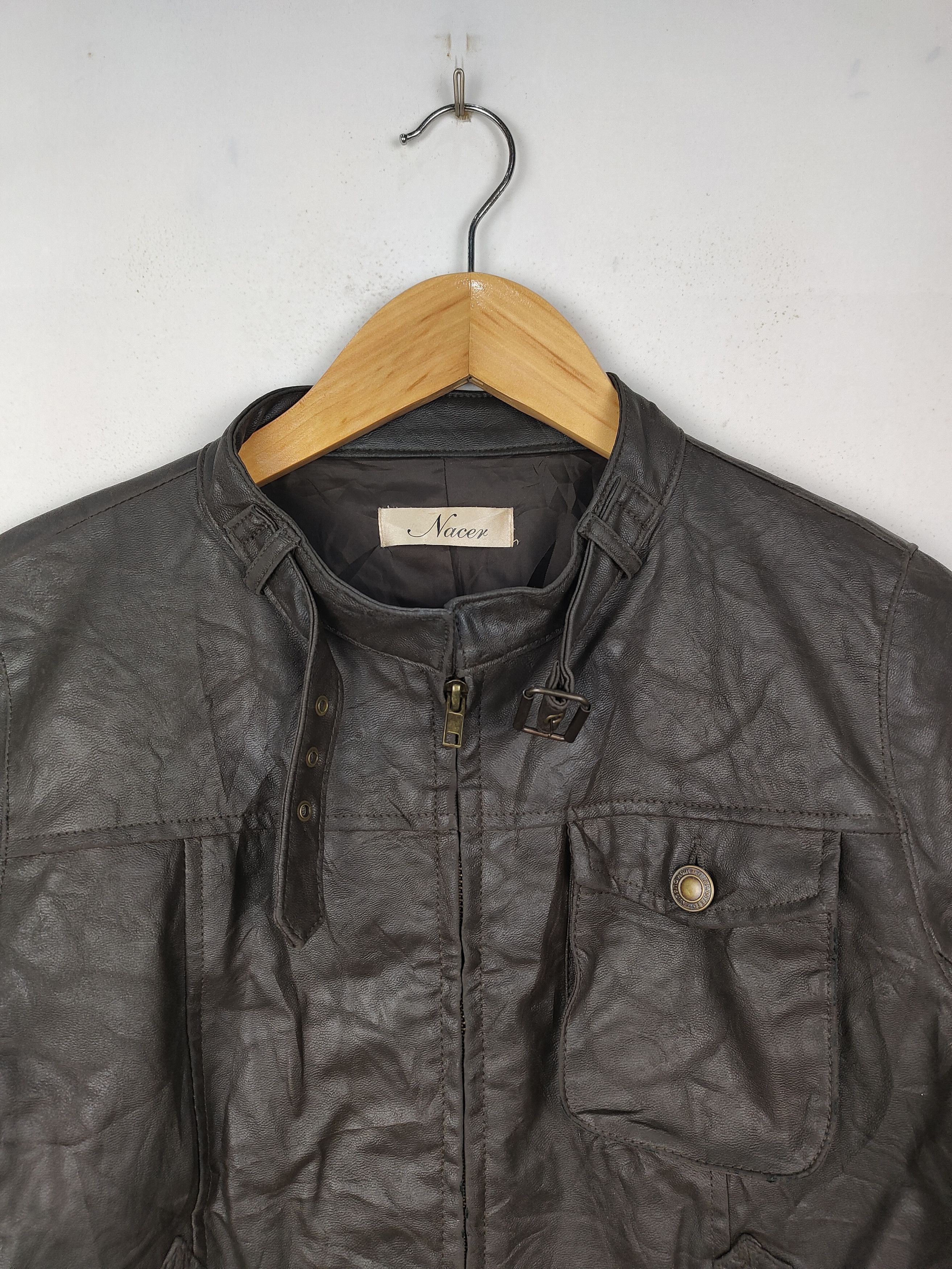 Japanese Brand Nacer Synthetic Leather Rider Jacket Size S / US 4 / IT 40 - 2 Thumbnail