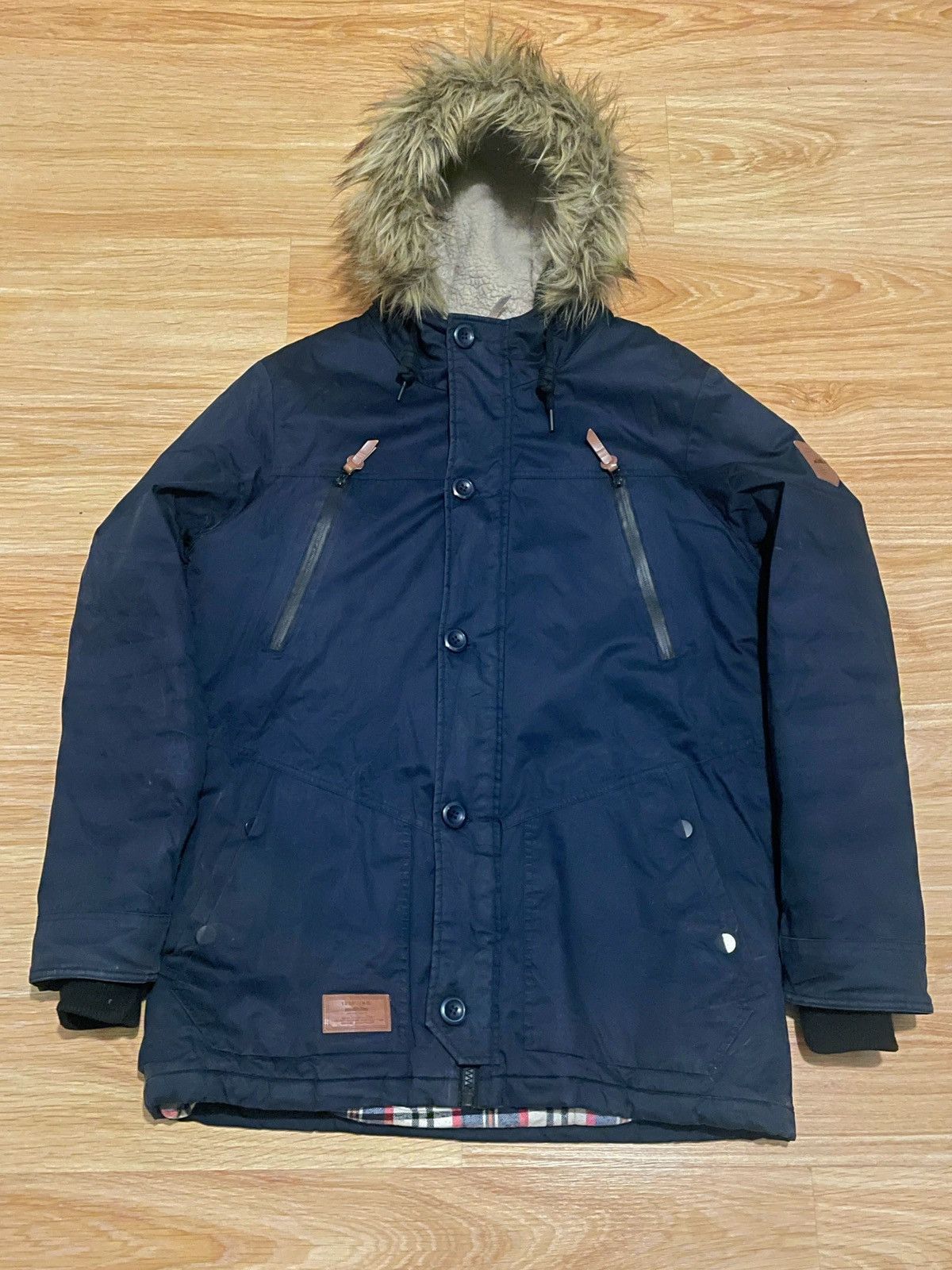 Vintage Utility Parka Faux Fur Hood Outdoor Winter Jacket size M Size US M / EU 48-50 / 2 - 1 Thumbnail
