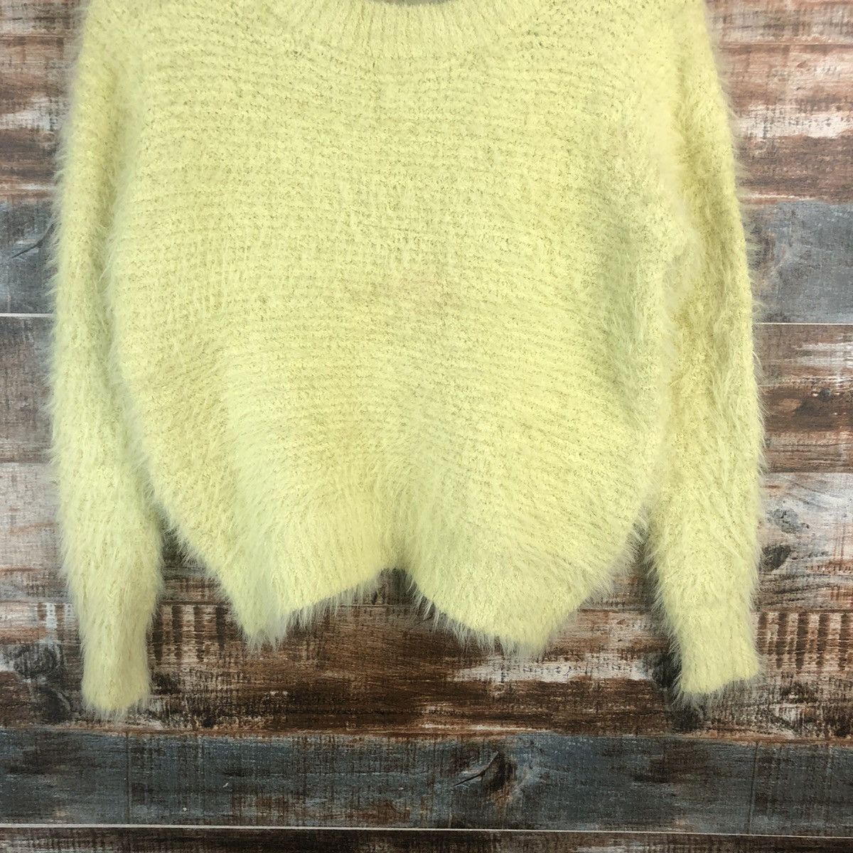 Vintage DL Choco Raffine Yellow Mohair Knitwear #C541 Size M / US 6-8 / IT 42-44 - 3 Thumbnail