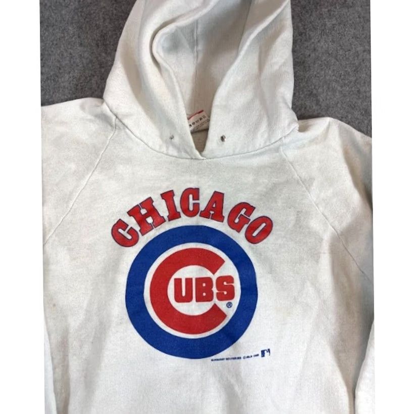 Fruit Of The Loom VINTAGE Chicago Cubs MLB Sweatshirt Hoodie Mens L White Pullover Sportswear Baseball Size US L / EU 52-54 / 3 - 2 Thumbnail