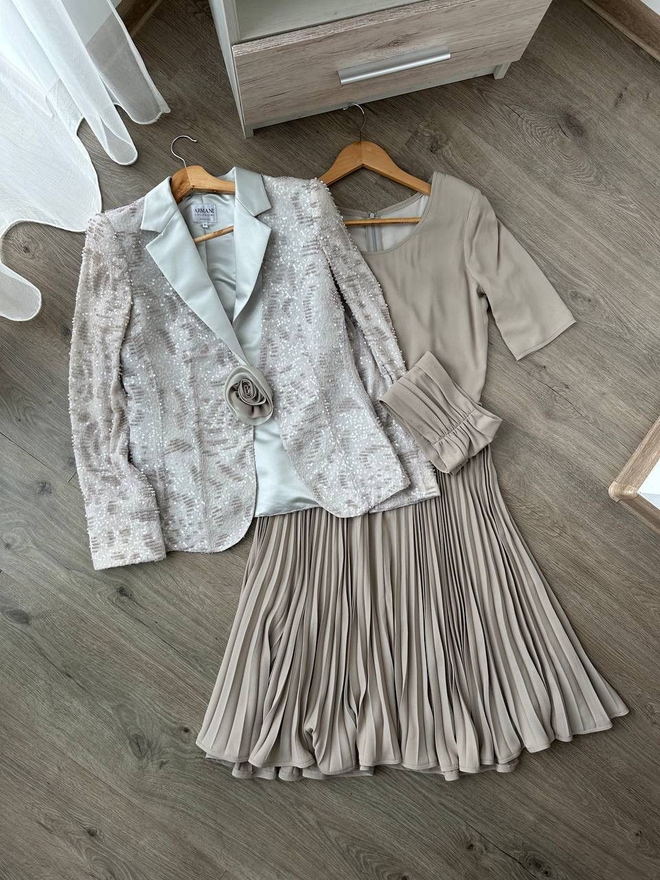 Armani Collezioni × Japanese Brand × Vintage Vintage Japanese Armani Collezioni Dress And Blazer Suit Size M / US 6-8 / IT 42-44 - 8 Thumbnail