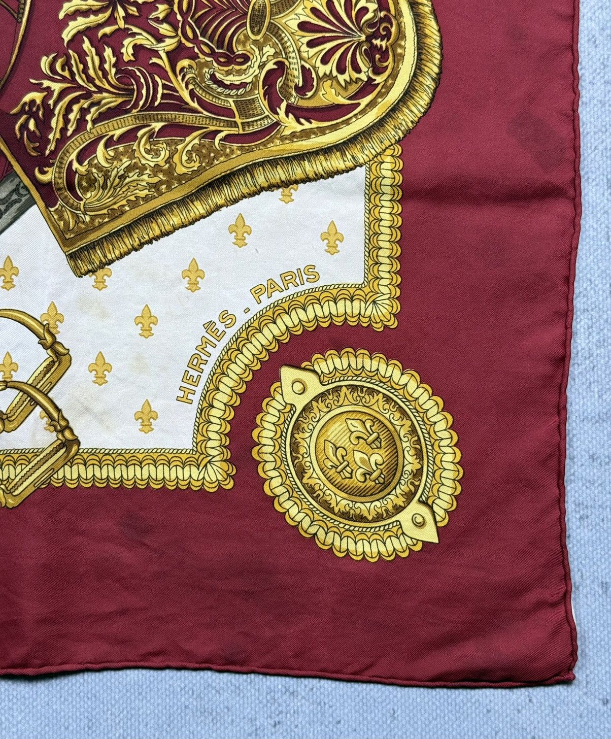 Hermes Vintage Hermes Silk Scarf Selles a Housse Carre 90 Rare 80s Size ONE SIZE - 2 Thumbnail