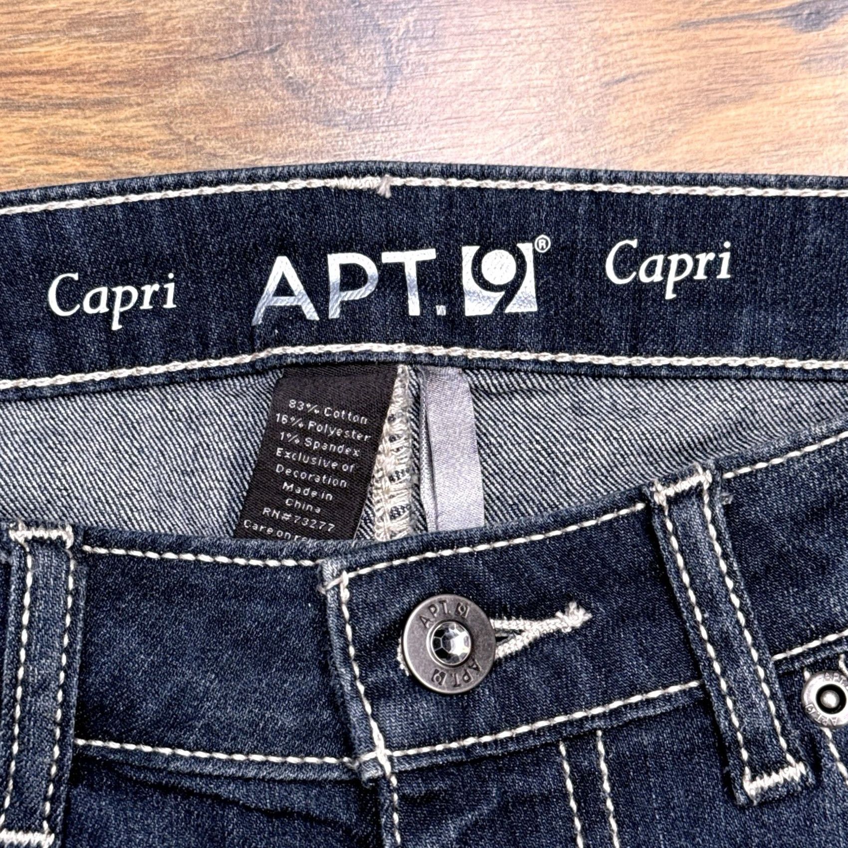 Apt. 9 Apt. 9 Jeans Capri Regular 2 28/Blue Denim Stretch City Solid Medium 23in Inseam Womens Modern Fit Size 26" / US 2 / IT 38 - 4 Thumbnail