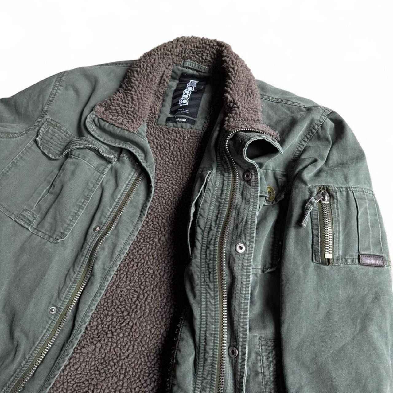Billabong Y2K men's billabong surfer grunge military sherpa jacket Size US L / EU 52-54 / 3 - 7 Thumbnail