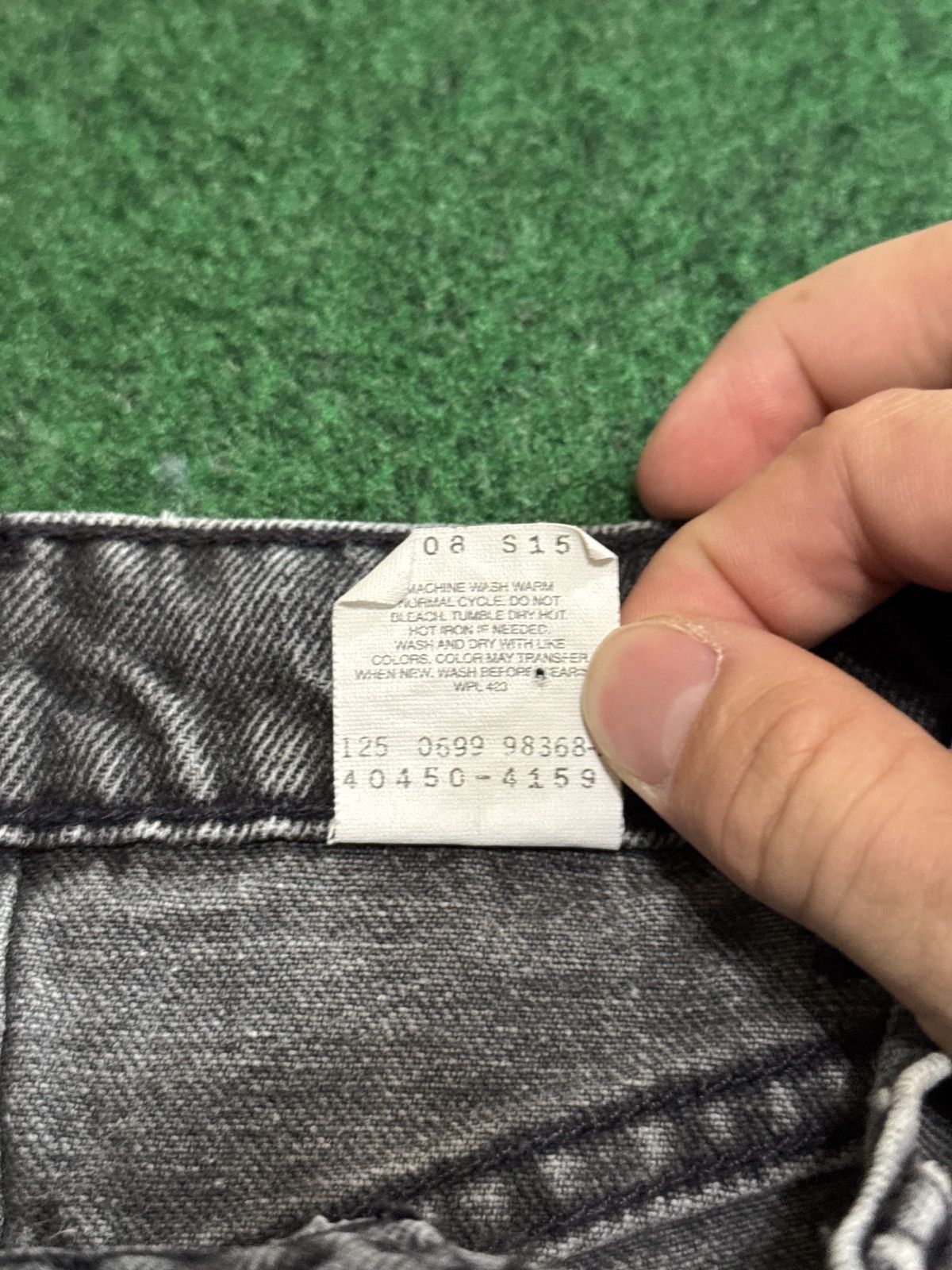 Levi's Vintage Clothing Vintage 90s Levi’s 550 Relaxed 23x26 Dark Wash Black Jeans Size 23" - 5 Thumbnail
