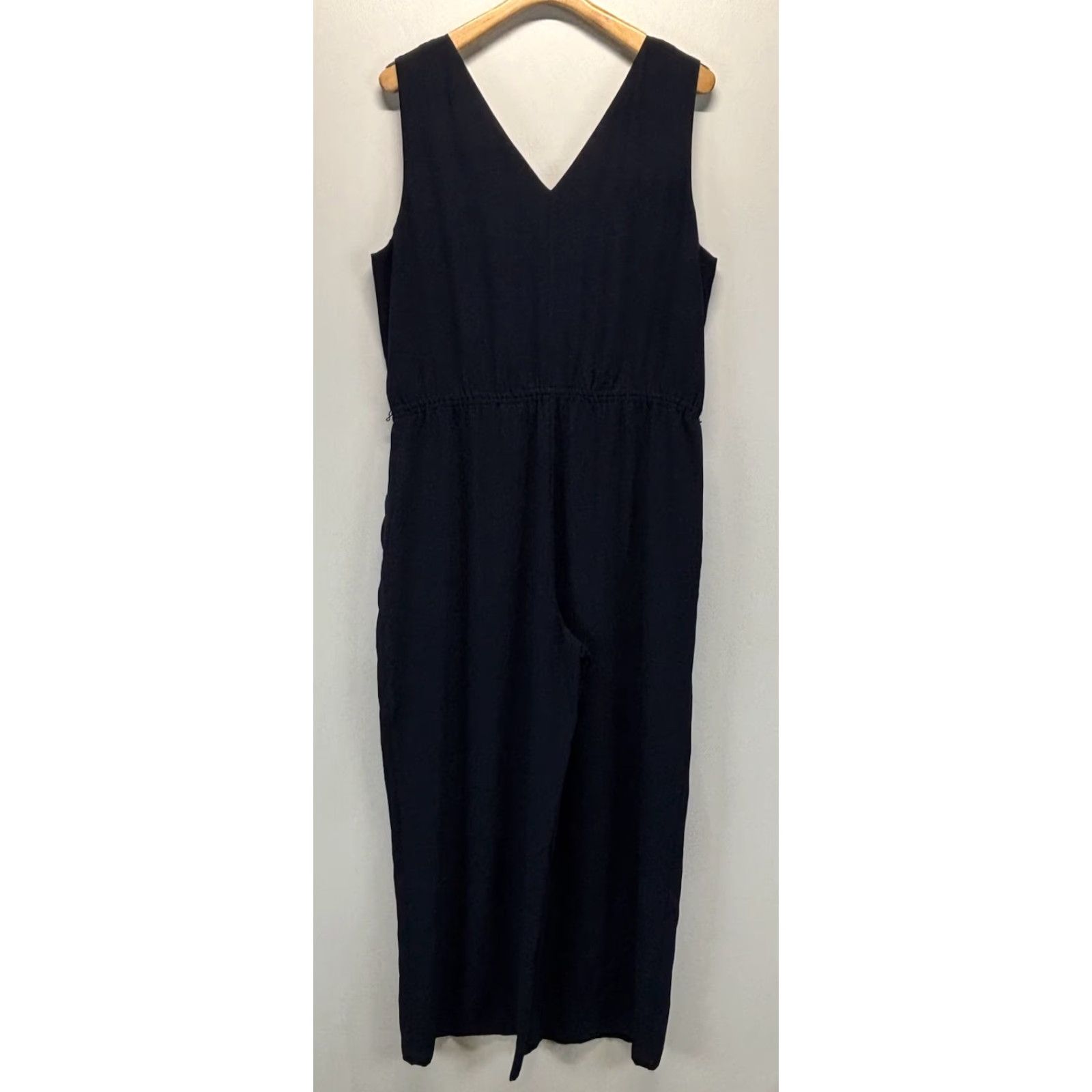 Loft LOFT Sleeveless Jumpsuit Sz X-Large Women’s Navy Wide Leg Pockets Career Comfort Size 40" / US 18 - 3 Thumbnail
