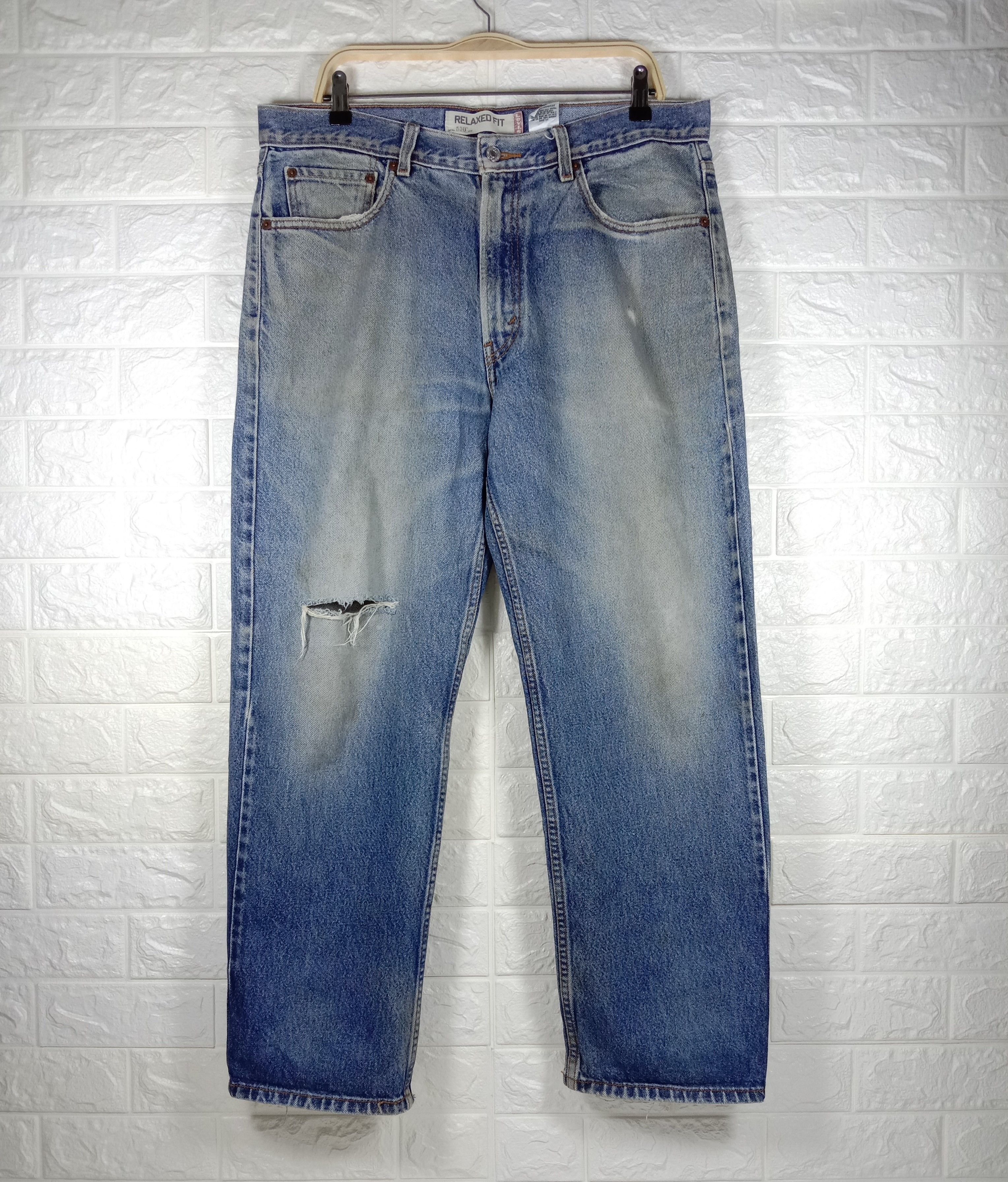 Levi's Vintage Levi’s 550 Jeans Rusty Wash Distressed Denim Size US 36 / EU 52 - 1 Thumbnail