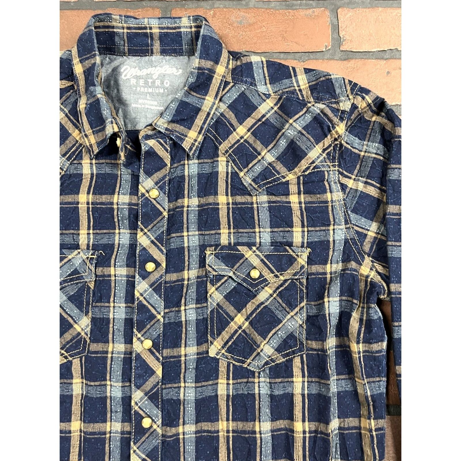 Wrangler VINTAGE Wrangler Pearl Snap Shirt Men’s Large Western Rodeo Cowboy Shirt Size US L / EU 52-54 / 3 - 3 Thumbnail