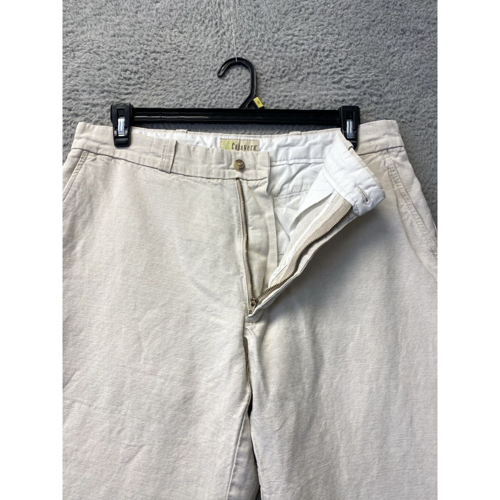 Cubavera Cubavera Linen-Blend Pants Mens Size 36x30 Beige /129-24 Size US 36 / EU 52 - 2 Thumbnail