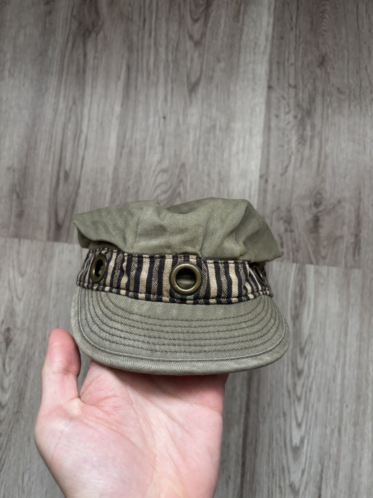 Denim & Supply Ralph Lauren Denim Supply Ralph Lauren Work Cap Khaki Cotton Stripe Band Size ONE SIZE - 22 Thumbnail