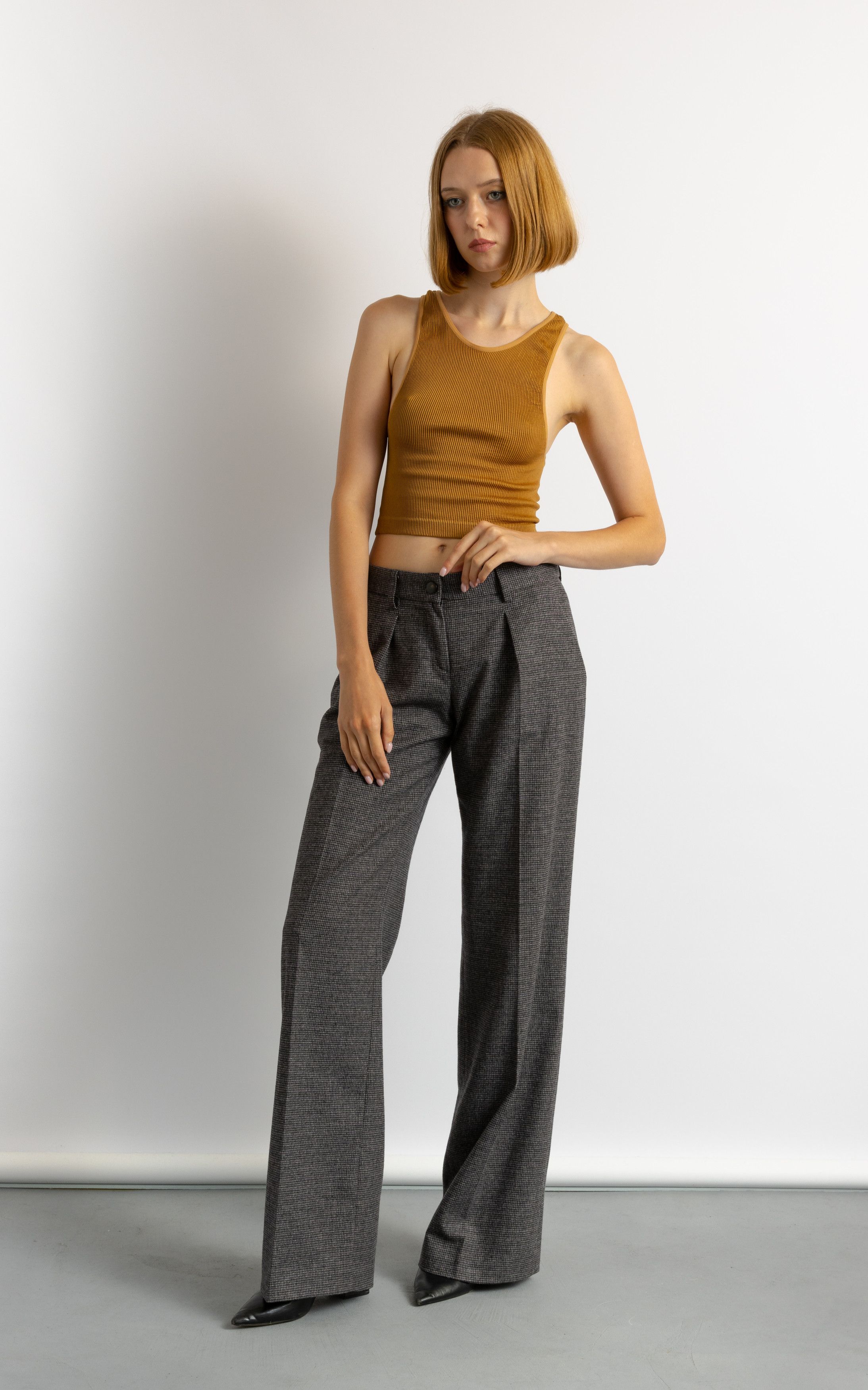 Vintage Dimension Wool High Waisted Woman Pants 8708 Size 28" / US 6 / IT 42 - 3 Thumbnail