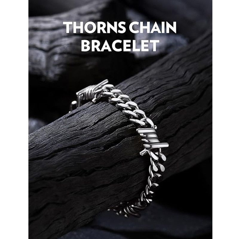 Jewelry Vintage Barbed Wire Chain Bracelet Size ONE SIZE - 3 Thumbnail