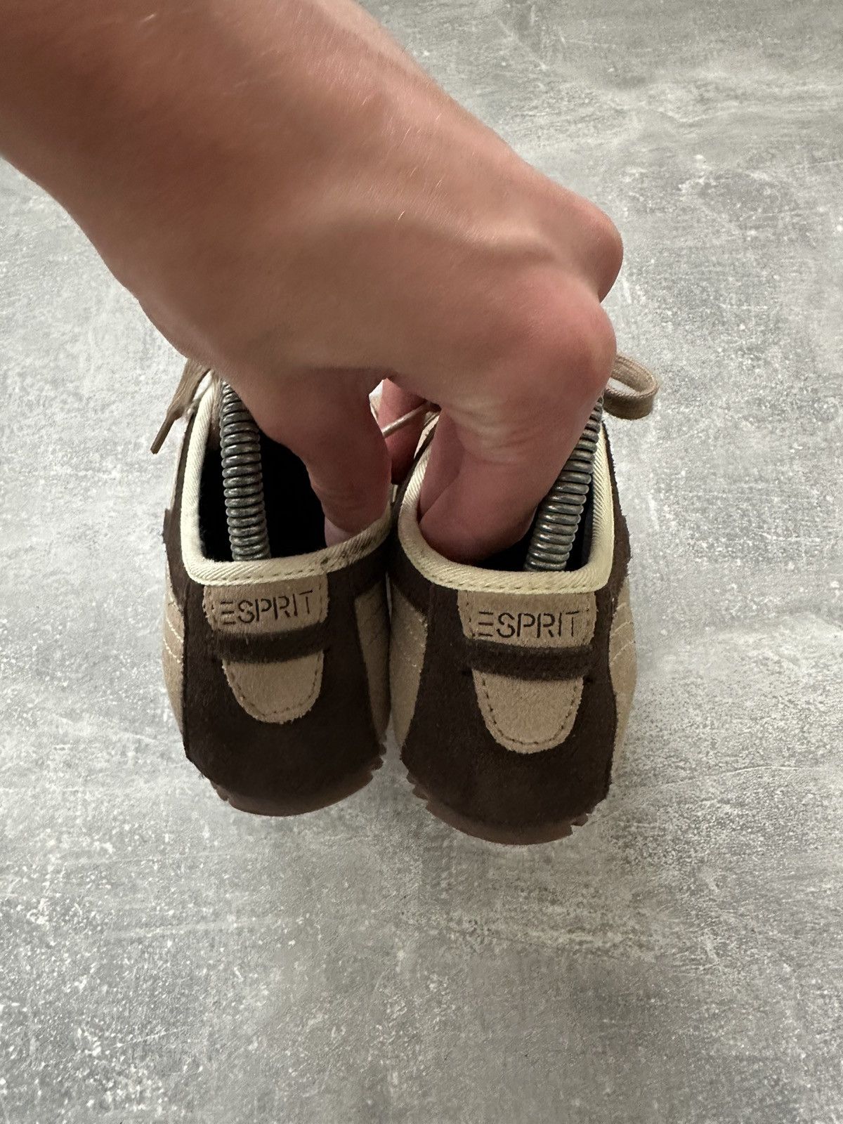 Esprit Vintage Y2K Esprit Beige Suede Leather Low Cut Sneakers Size US 7 / IT 37 - 11 Thumbnail