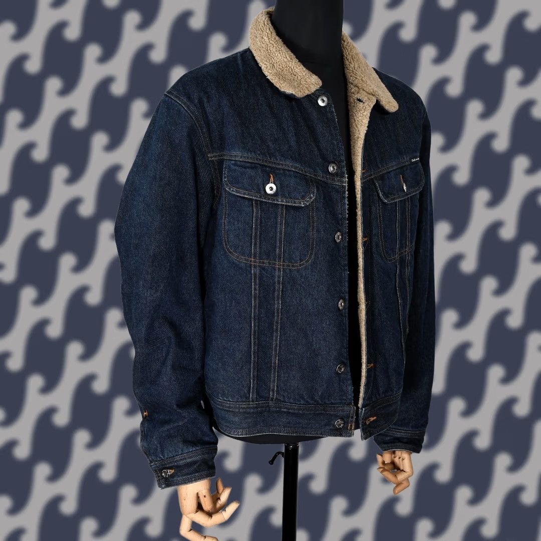 Dolce & Gabbana DOLCE&GABBANA Blue Denim Sherpa Cropped Jacket XL Men Denim Jacket Blues 90s Jeans style, Casual, Button 100% Cotton Blue Mens XL - Vintage? Size US XL / EU 56 / 4 - 1 Thumbnail