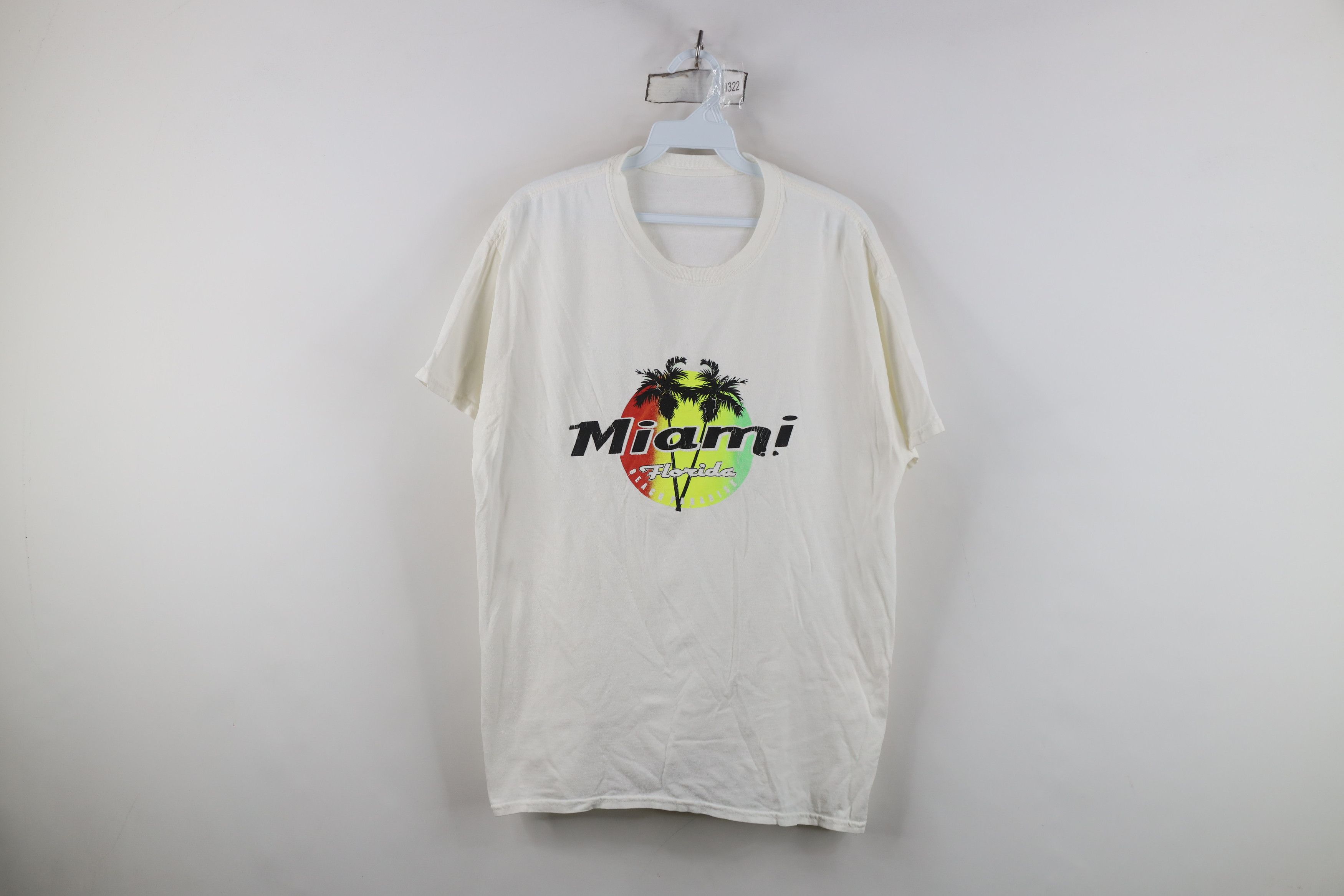 Vintage Vintage 90s Y2K Streetwear Spell Out Miami Florida T-Shirt Size US L / EU 52-54 / 3 - 1 Thumbnail