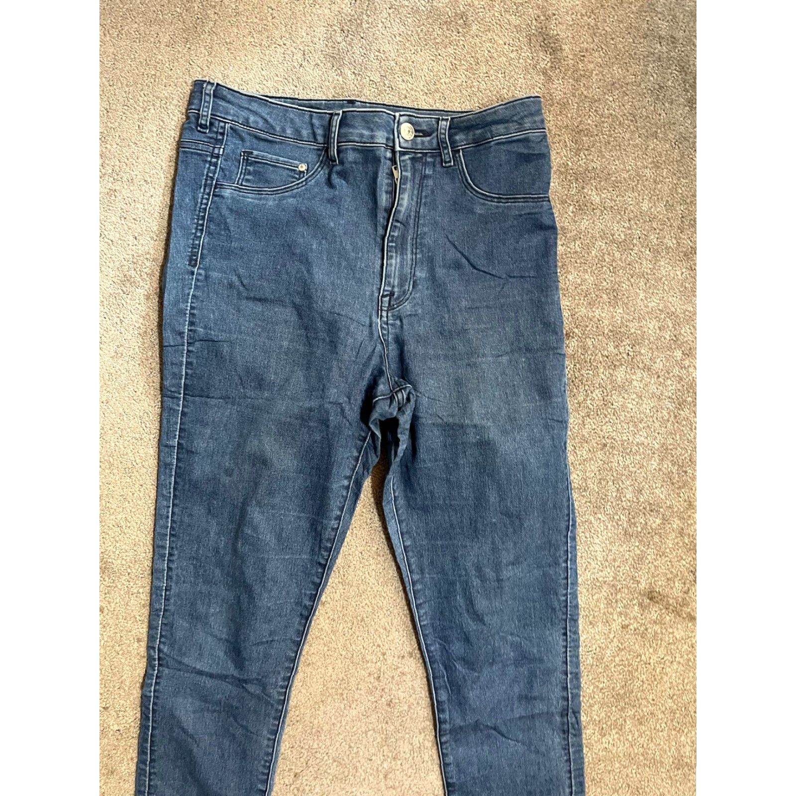 Vintage And & Denim Jeans Blue Jeggings High Waist Ankle Length Super Skinny Women’s 31 Size 24" / US 00 / IT 34 - 4 Thumbnail
