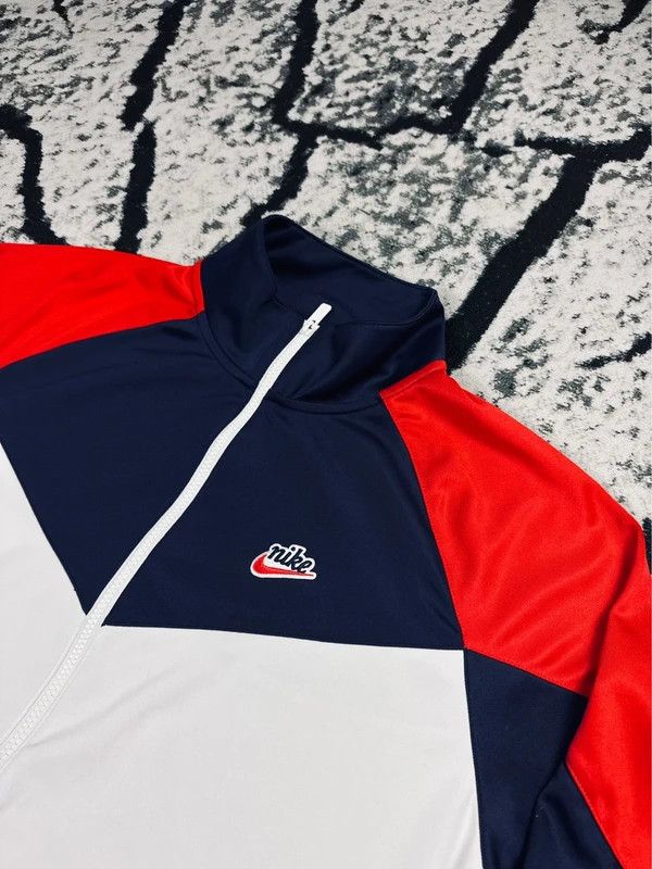 Nike Nike track jacket red navy blue M white logo Size US M / EU 48-50 / 2 - 3 Thumbnail