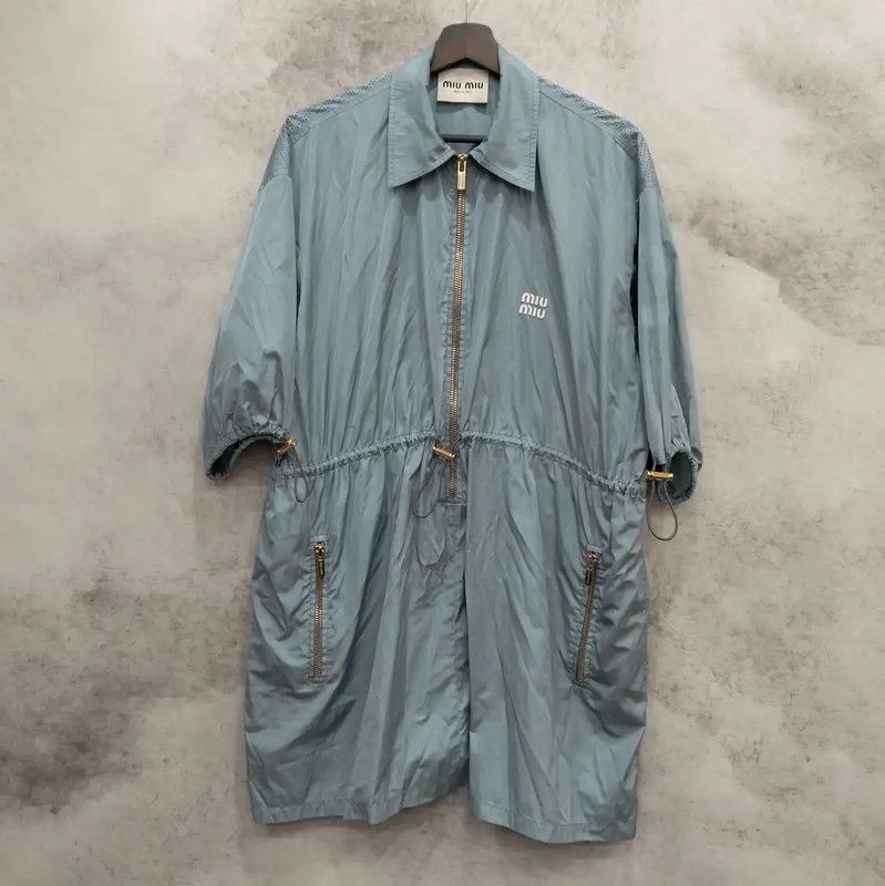 Miu Miu Miu Miu Spring Autumn Light Blue Long Coat 0089 Size M / US 6-8 / IT 42-44 - 1 Thumbnail