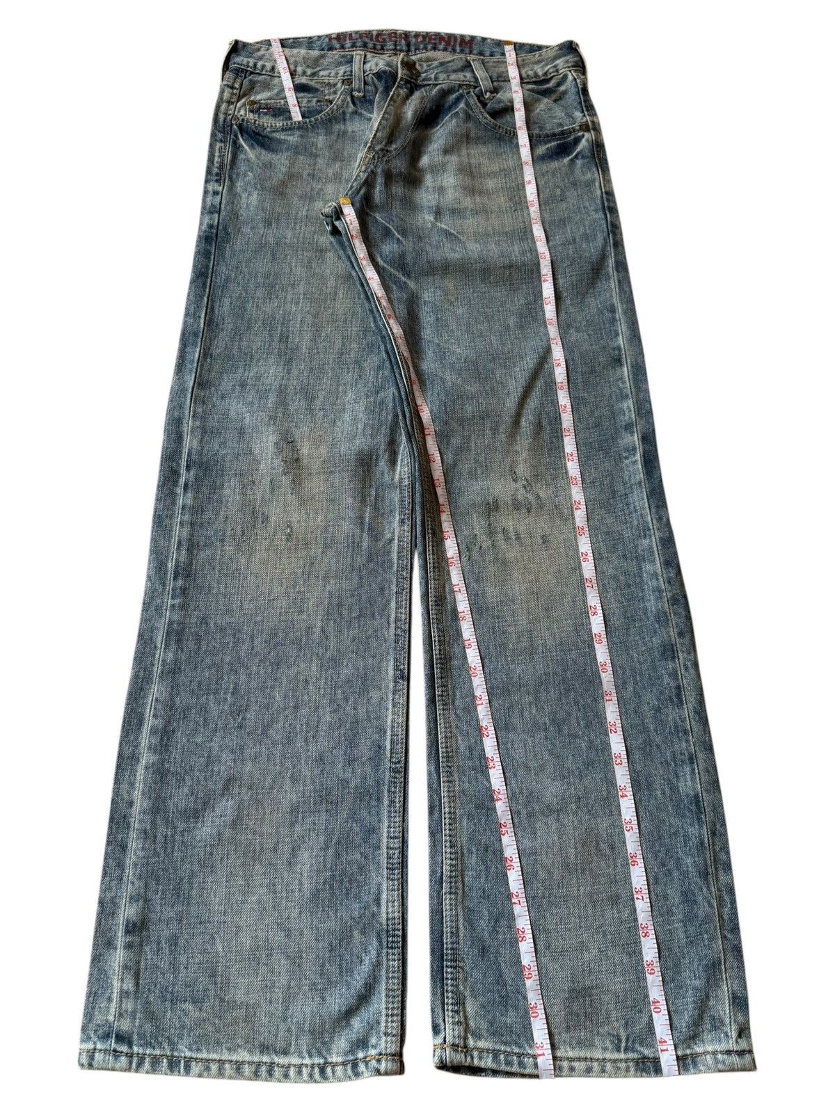 Tommy Hilfiger Vintage Hilfiger Chalk Wash Low Waist Baggy Jeans Size US 32 / EU 48 - 7 Thumbnail