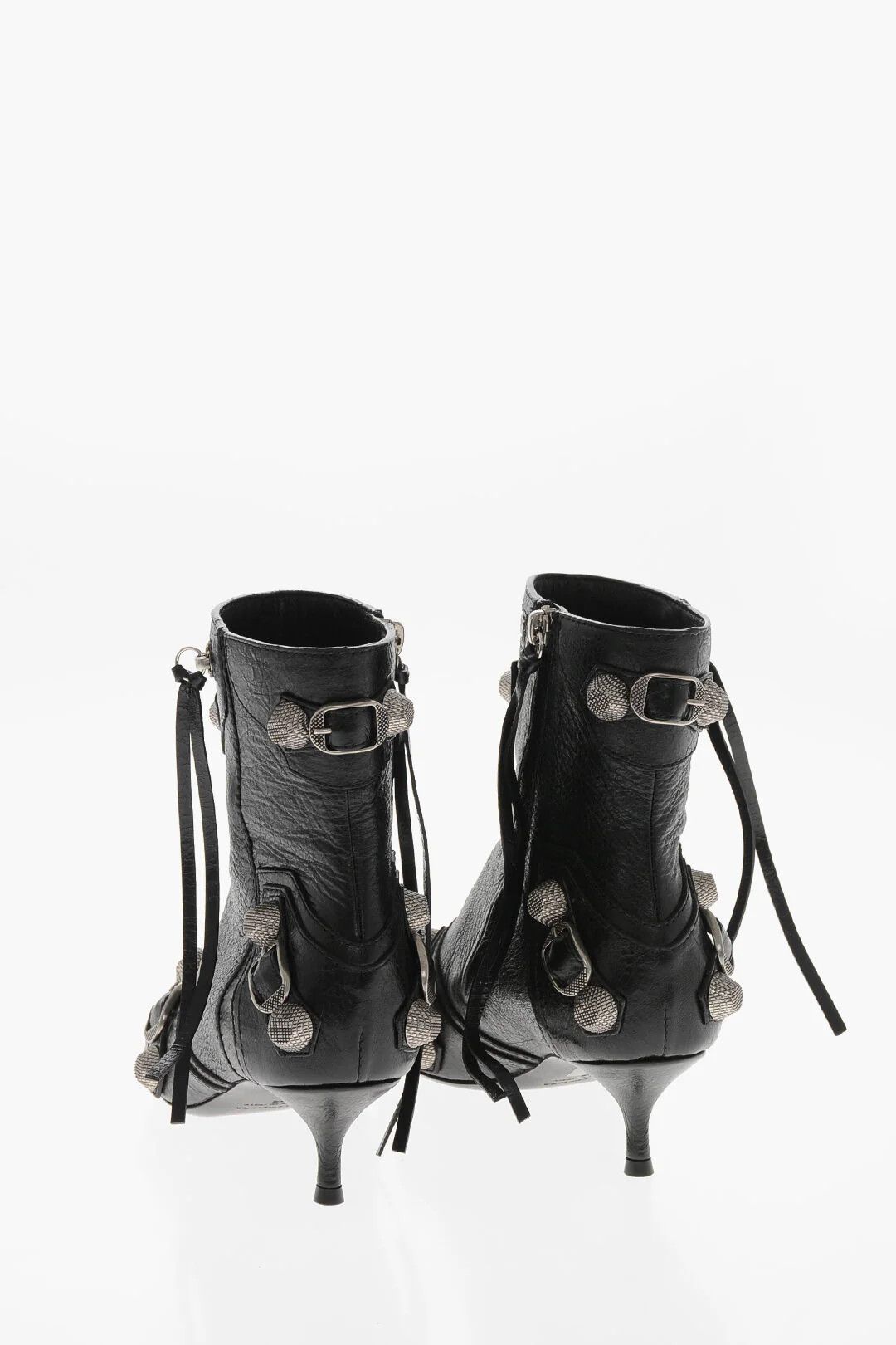 Balenciaga og1mm0326 Hammered Patent Leather Ankle Boots in Black Size US 6 / IT 36 - 3 Thumbnail