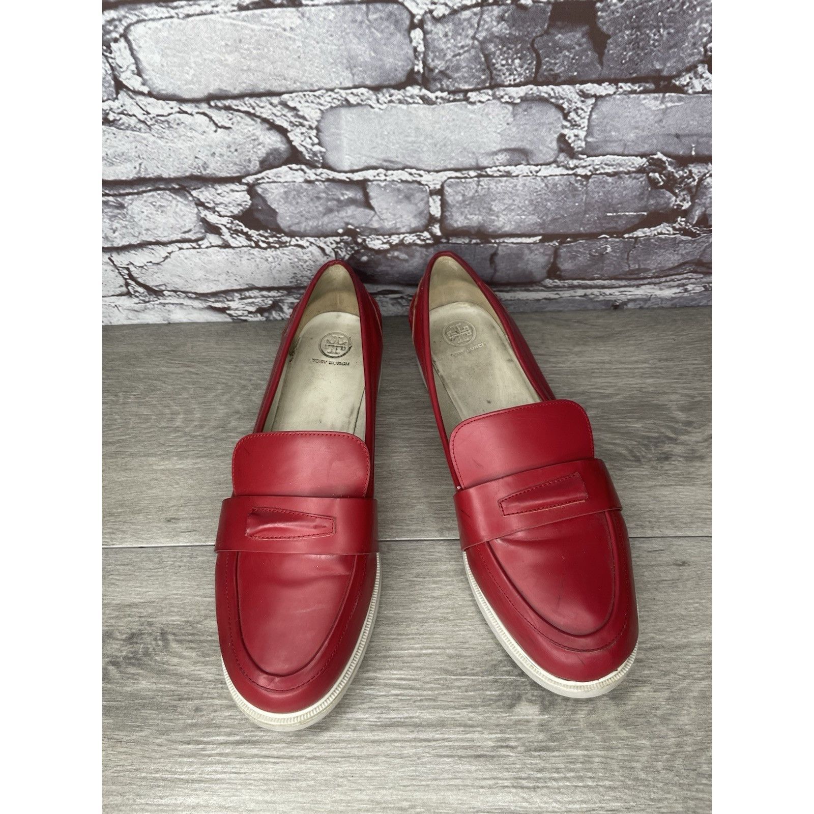 Tory Burch Tory Burch Red Leather Pocket Tee Casual Golf Shoes Women’s Size US 11 / IT 41 - 17 Thumbnail