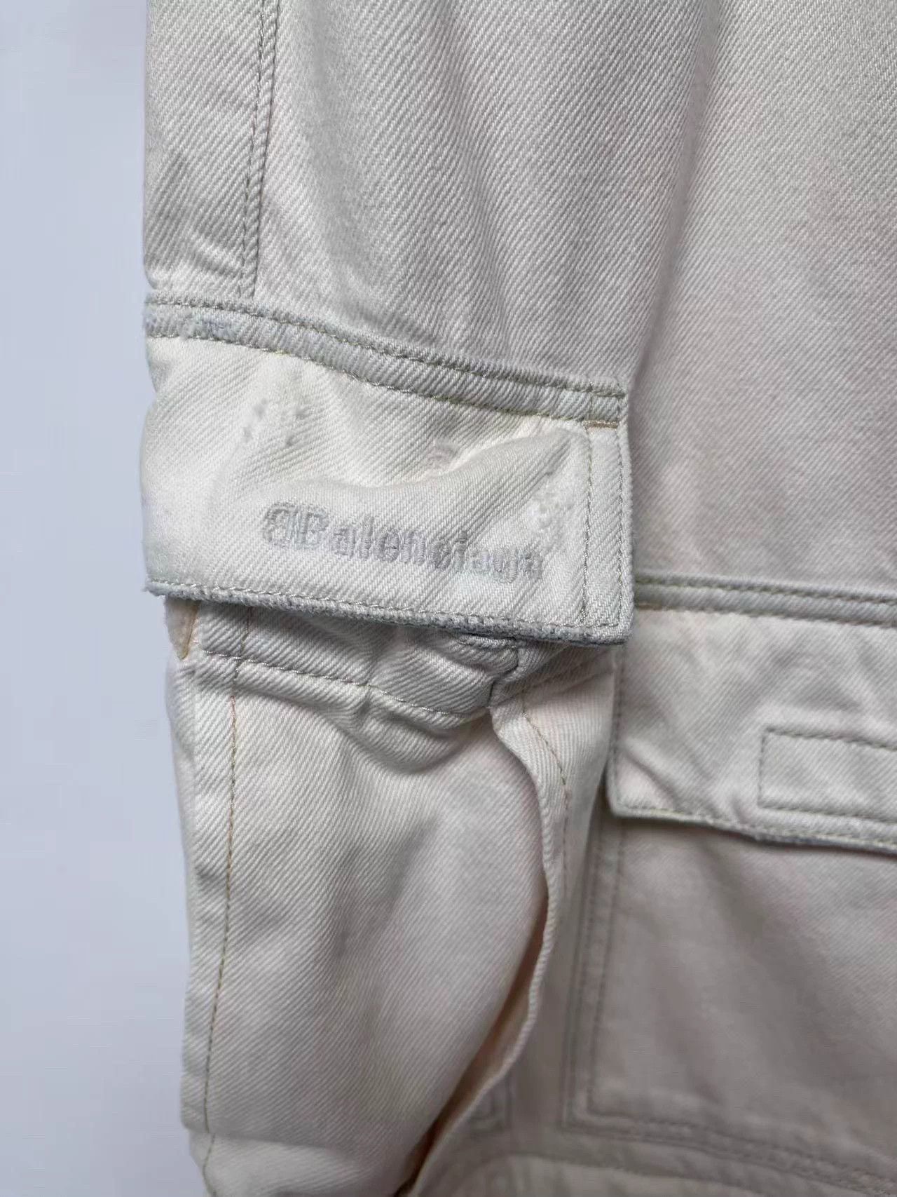 Balenciaga Balenciaga solid multi-pocket wide-leg jeans men's white 30 Size US 30 / EU 46 - 3 Thumbnail