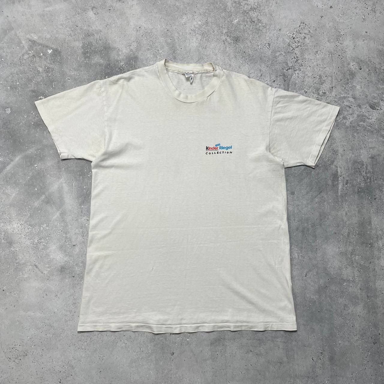 Vintage Vintage 90s Kinder Chocolate Collection Thrashed T Shirt Size US XL / EU 56 / 4 - 2 Thumbnail