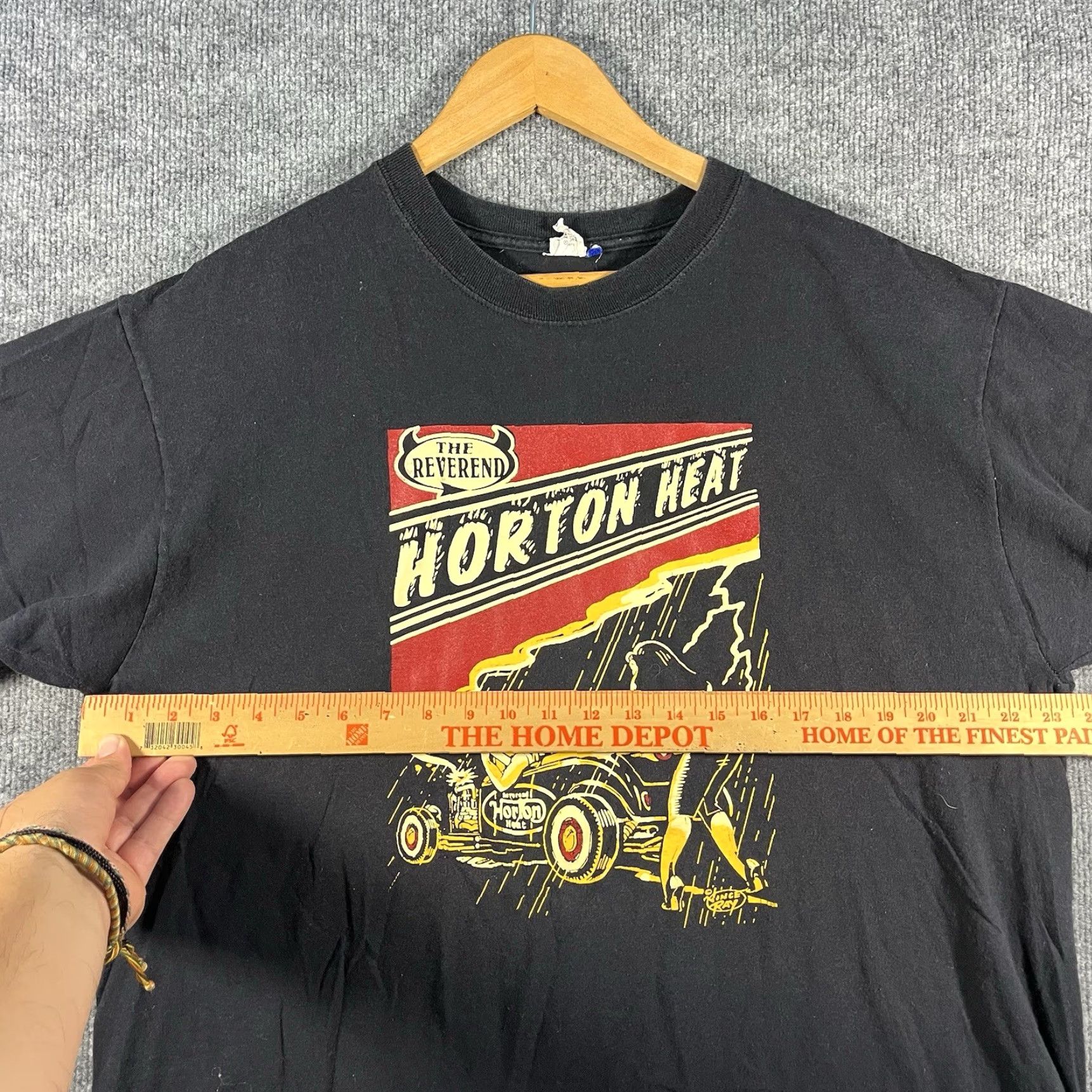 Anvil VINTAGE The Reverend Horton Heat Psychobilly T-Shirt Black Mens XL 90s Band Tee Size US XL / EU 56 / 4 - 4 Thumbnail