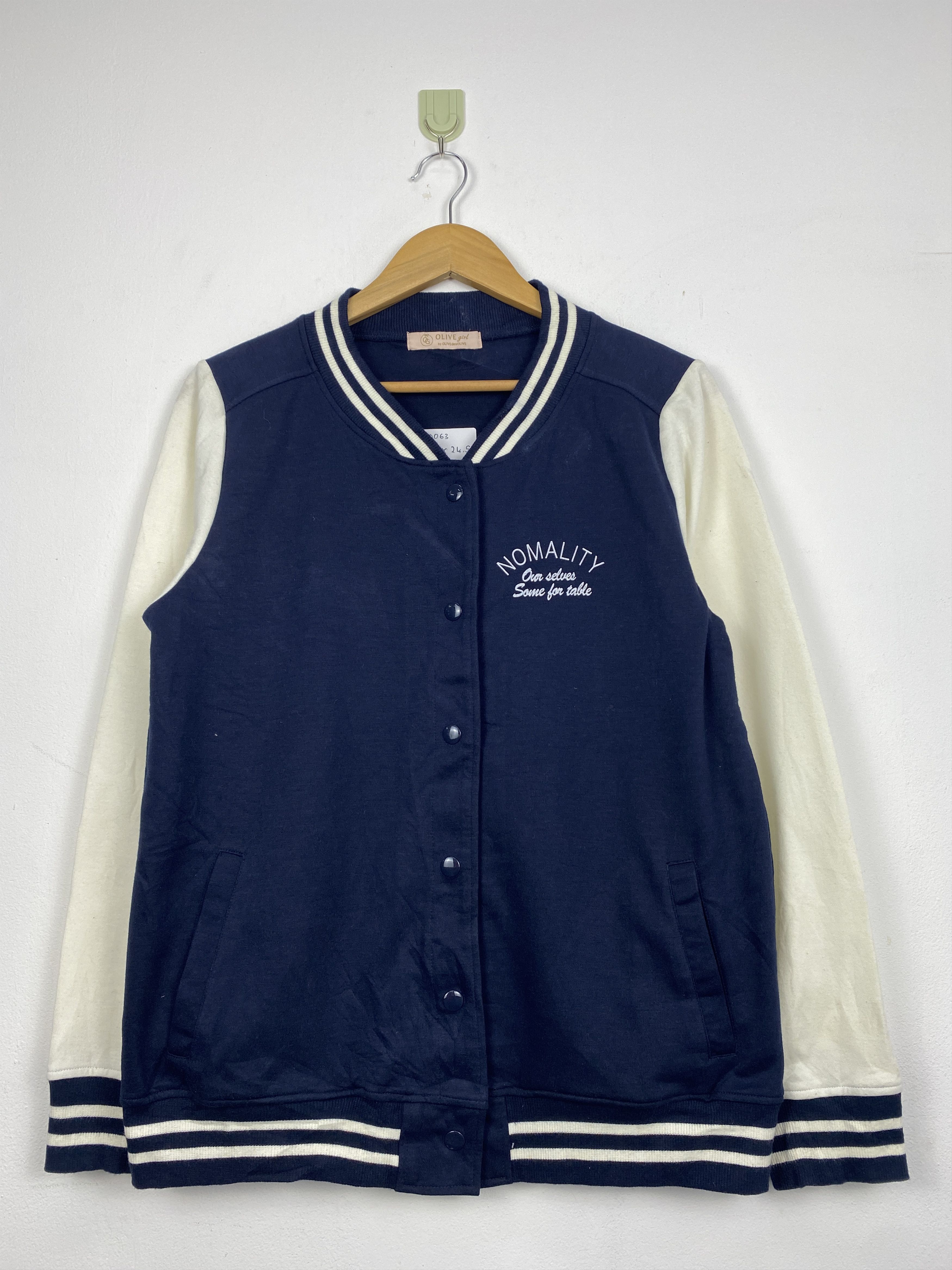 Olive Vintage Olive Girl Button Ups Varsity Jacket AH0063 Size 4XL / US 24-26 - 1 Thumbnail