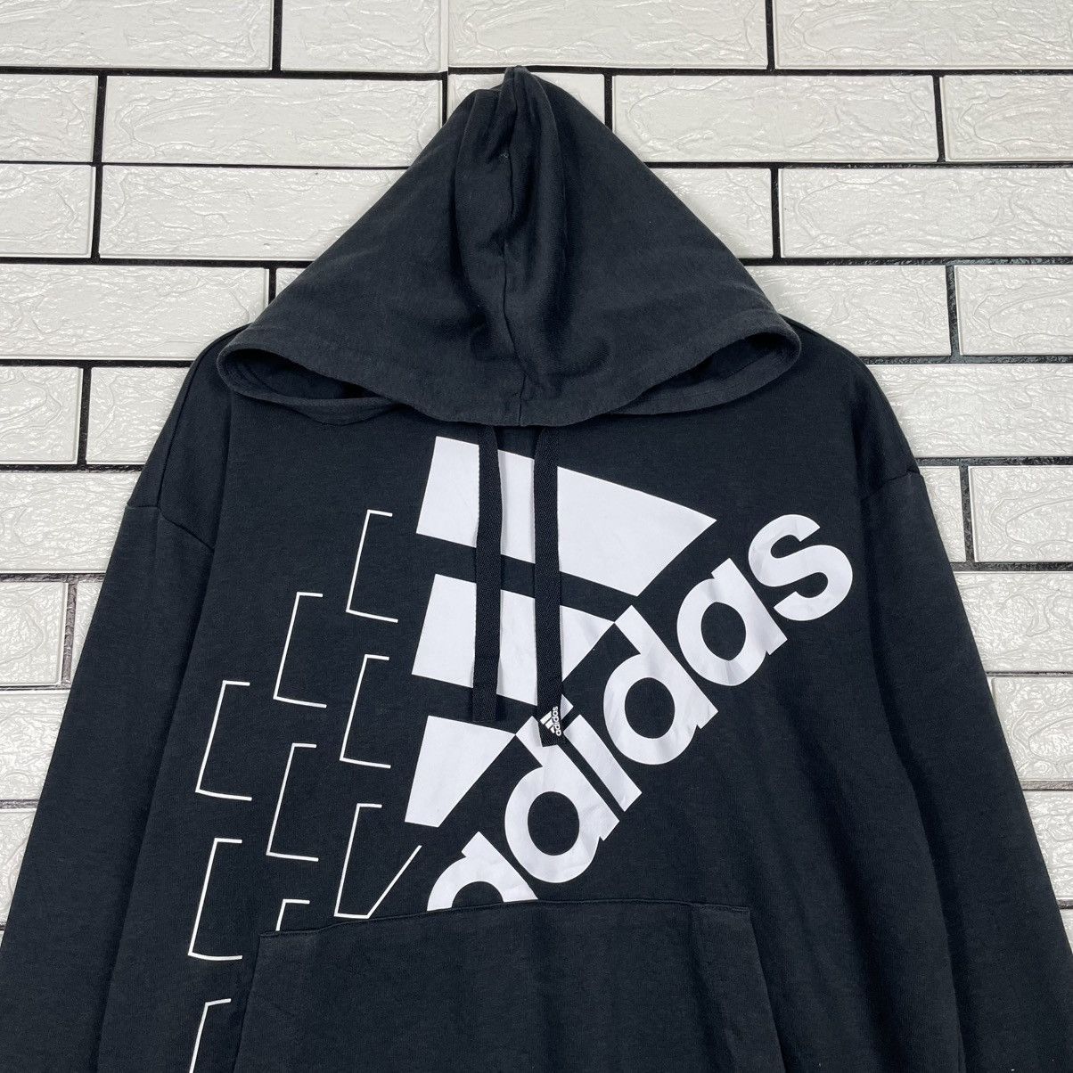 Adidas Adidas Big Logo Pullover Hoodie Size US M / EU 48-50 / 2 - 2 Thumbnail