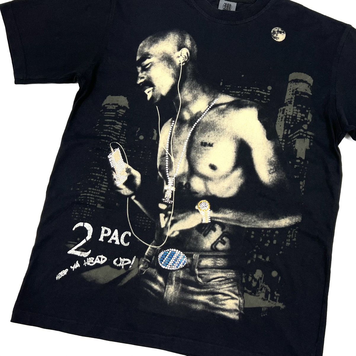 Rap Tees × Vintage Vintage Tupac 2pac Shakur Overprint Hip Hop Rap T Shirt - XL Size US XL / EU 56 / 4 - 4 Thumbnail