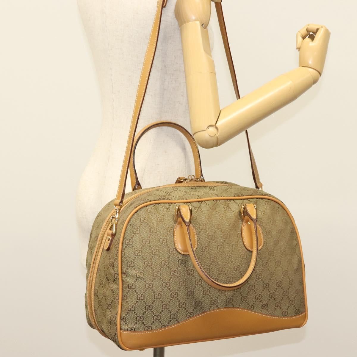 Gucci GUCCI GG Canvas Boston Bag Gold Beige 013 123 013 123 Size ONE SIZE - 23 Thumbnail