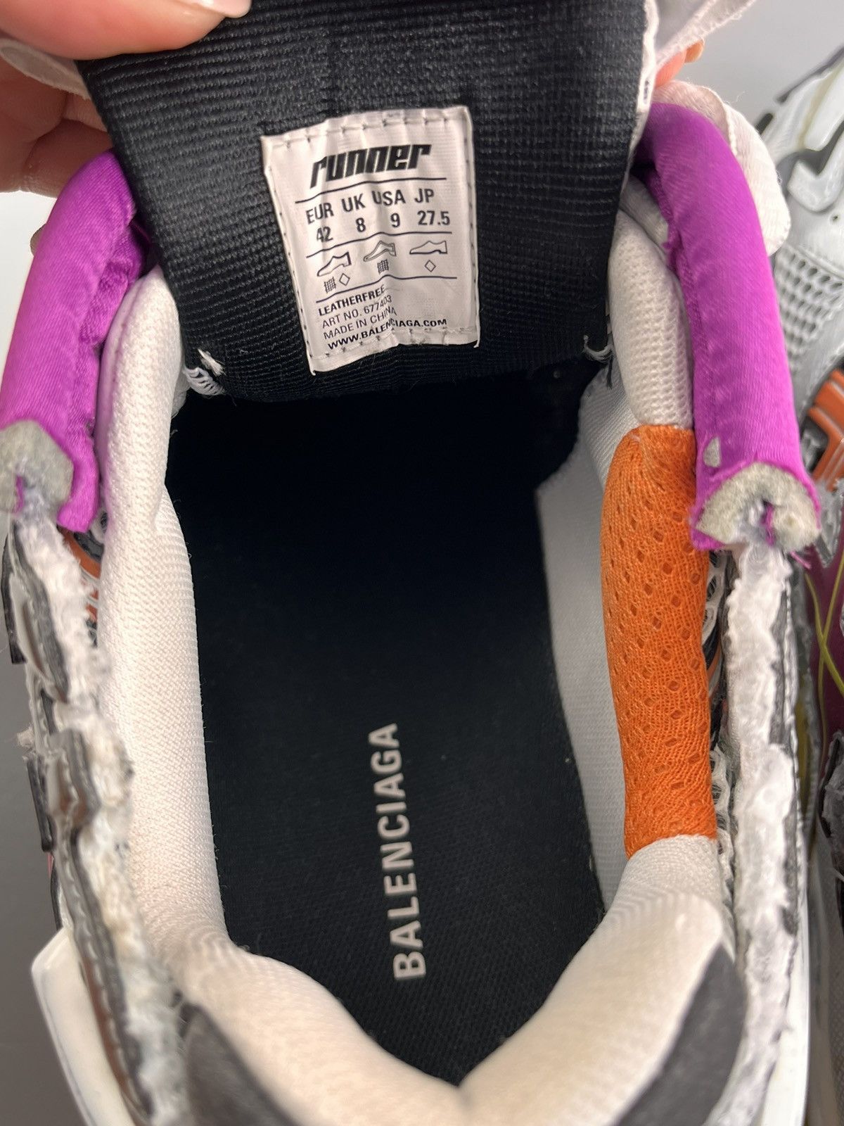 Balenciaga RUNNER MESH MULTICOLOUR SNEAKERS Size US 9 / EU 42 - 9 Thumbnail