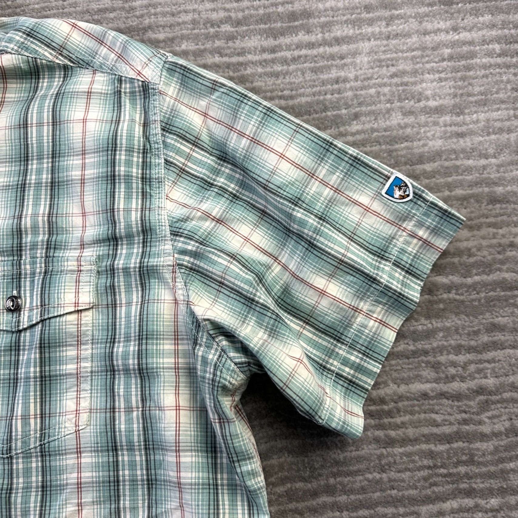 Vintage Kuhl Shirt XL Green Button-Up Outdoors Western Plaid Casual Shirt Mens Size US XL / EU 56 / 4 - 3 Thumbnail