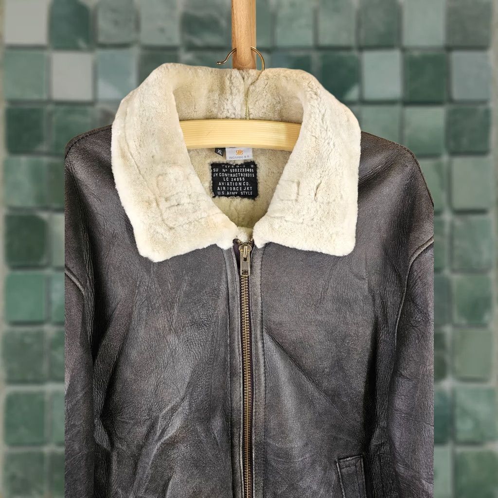 Vintage VINTAGE USAF US AIR FORCE B-3 SHEEPSKIN SHEARLING BOMBER JACKET SZ XLARGE Size US XL / EU 56 / 4 - 1 Thumbnail