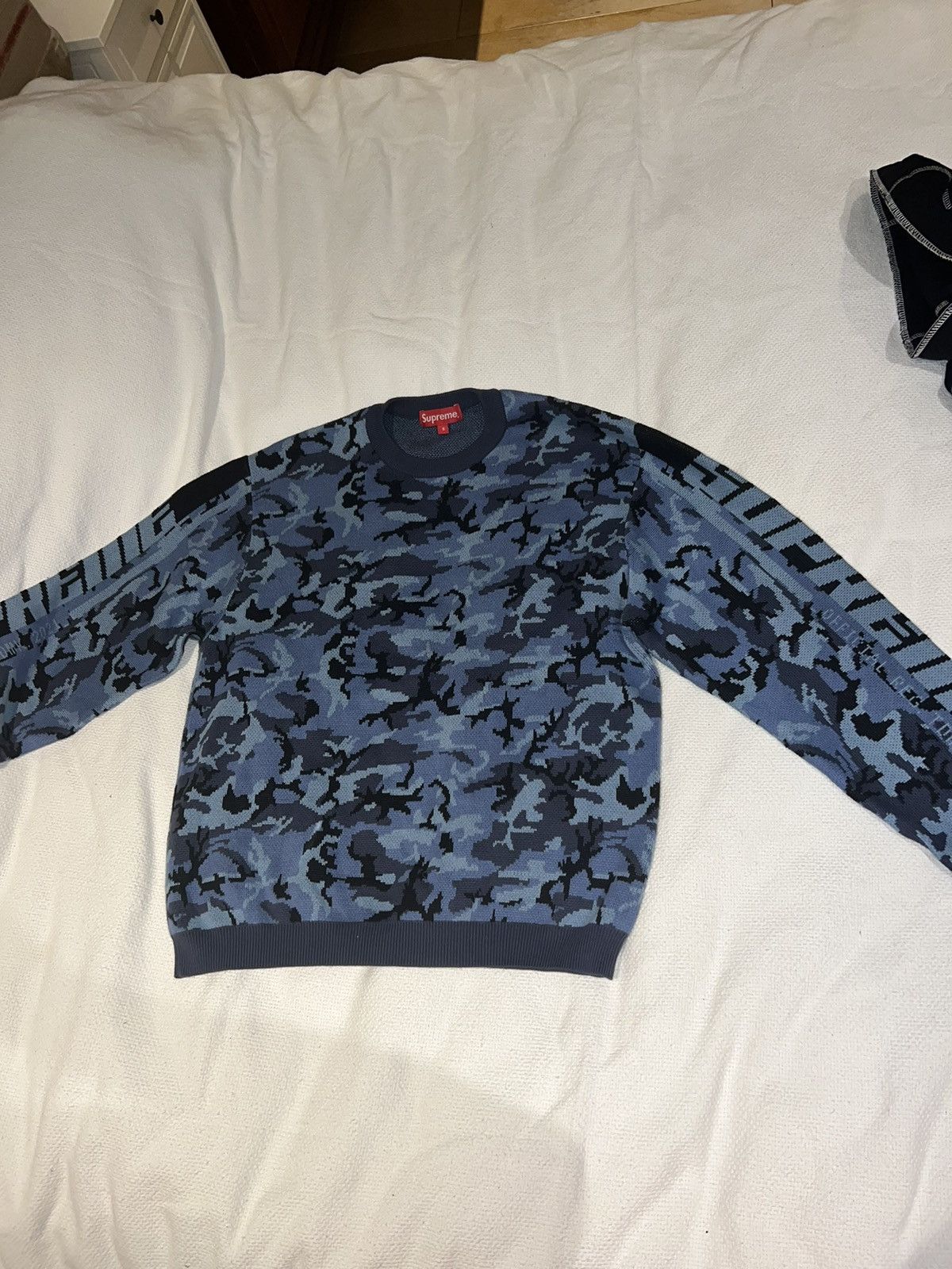 image of Supreme Camo Jumper in Blue, Men's (Size Small)