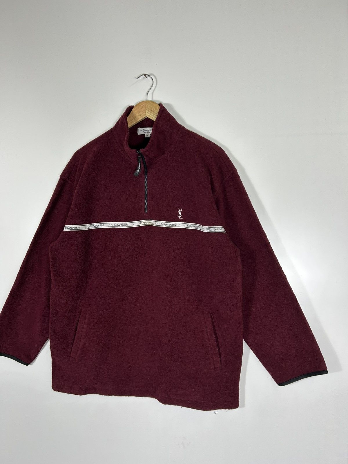 Yves Saint Laurent Vintage Yves Saint Laurent YSL Fleece Half-Zip Pullover Size US M / EU 48-50 / 2 - 3 Thumbnail