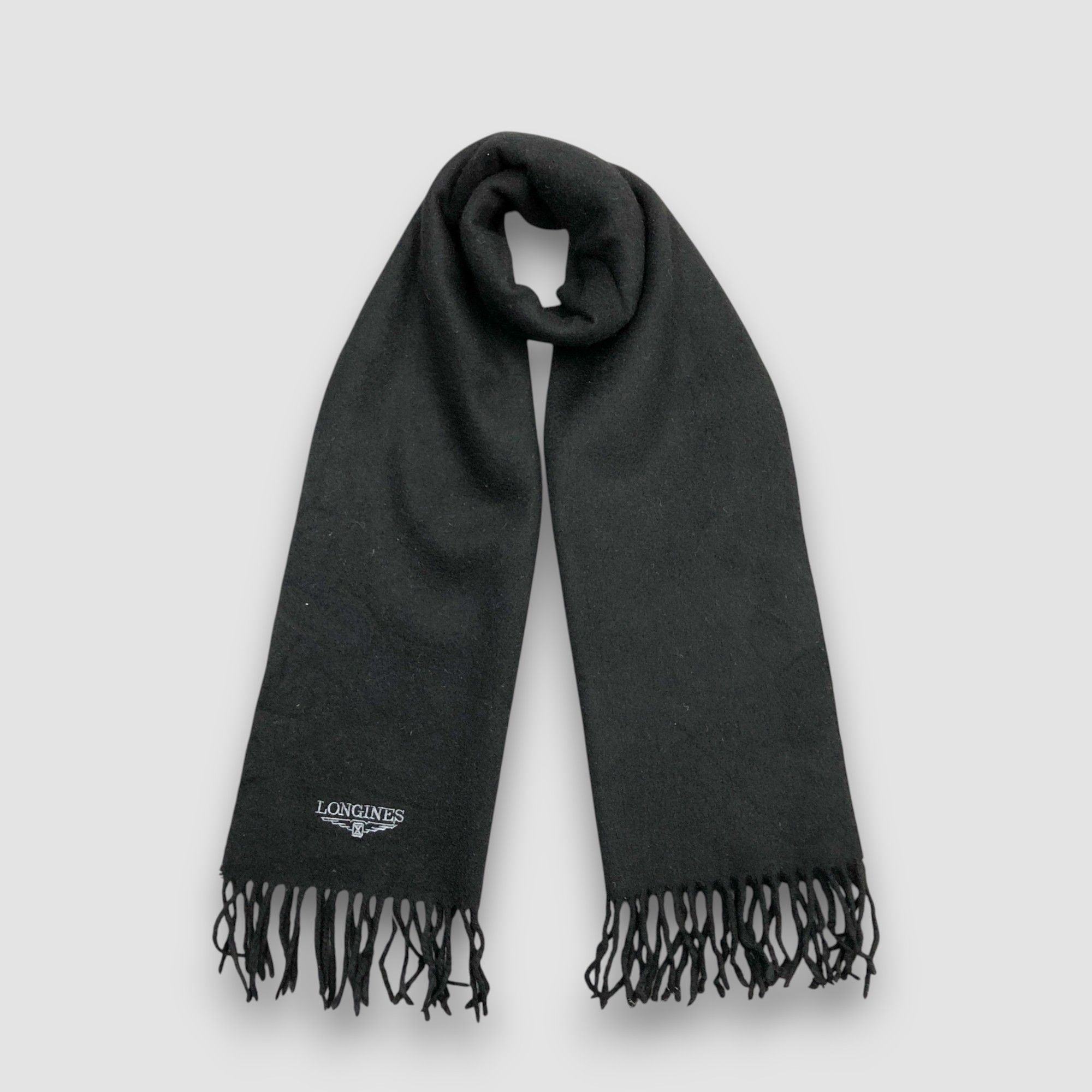 Longines Vintage Longines Scarf Muffler Wool Cashmere Scarves Size ONE SIZE - 1 Thumbnail