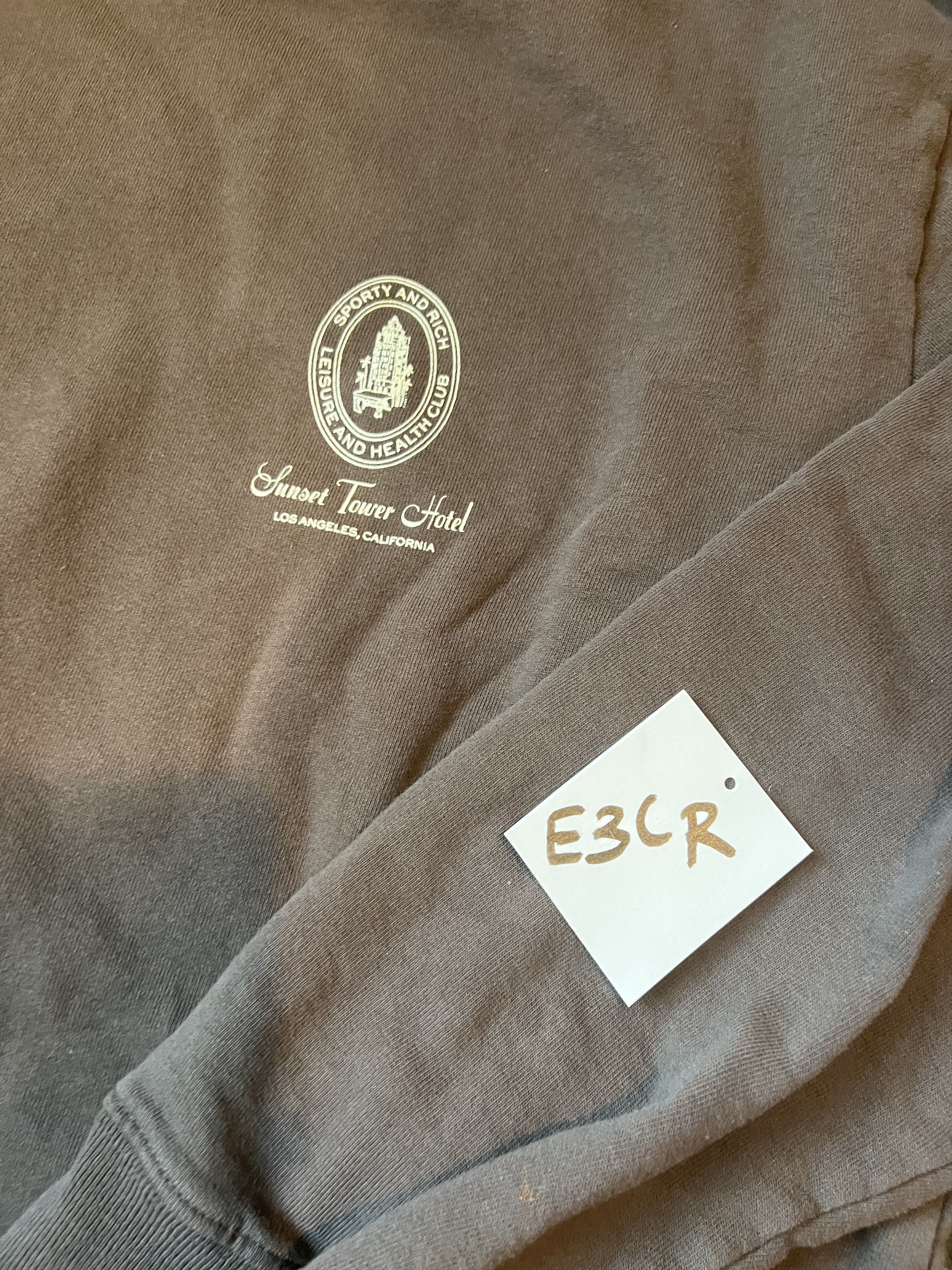 Sporty & Rich Sporty & Rich Chocolate Crewneck Large Retail $165 Size US L / EU 52-54 / 3 - 2 Thumbnail