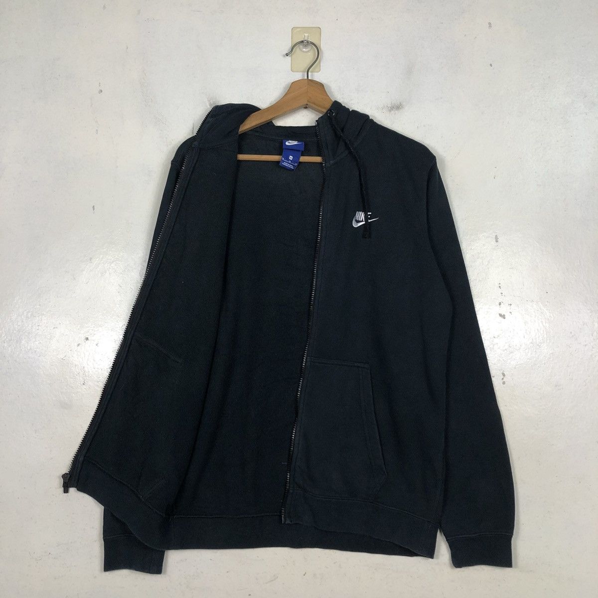 Nike 📌Rich Black Zipper Hoodie Jacket Nike Small Pony Size US M / EU 48-50 / 2 - 14 Thumbnail