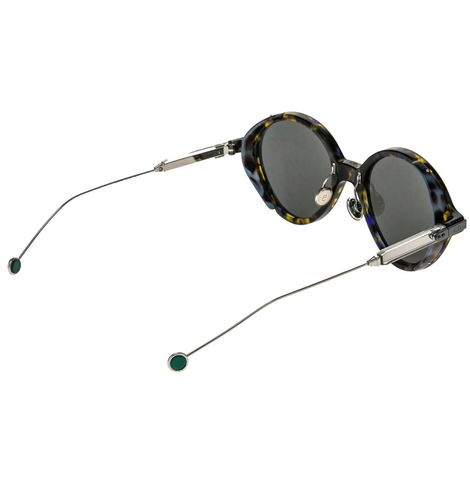Christian Dior Monsieur CHRISTIAN DIOR UMBRAGE Havana Green Round Unisex Sunglasses Size ONE SIZE - 10 Thumbnail