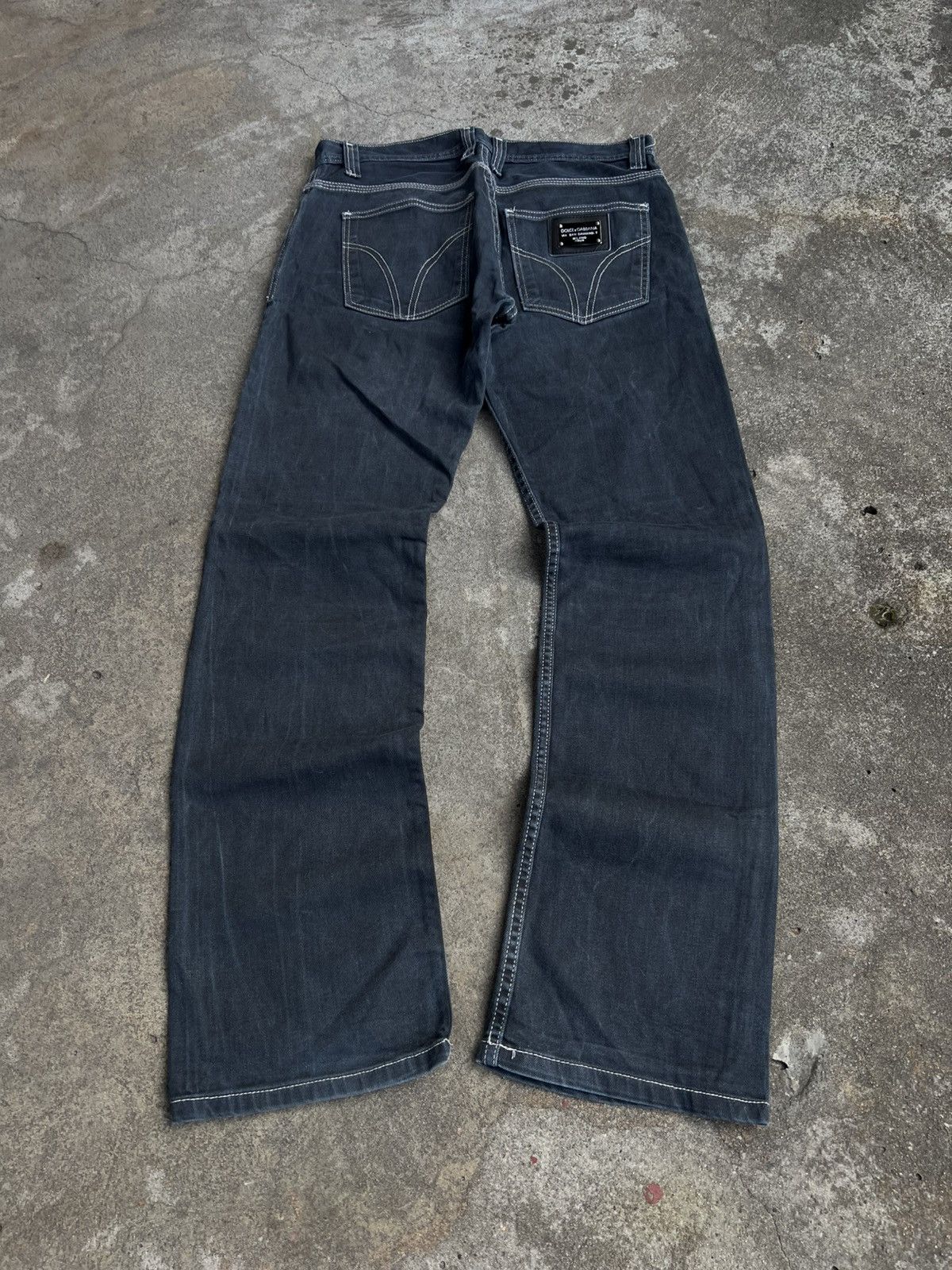 Crazy Vintage Dolce Gabbana Big Metal Logo Y2k Jeans Glamour