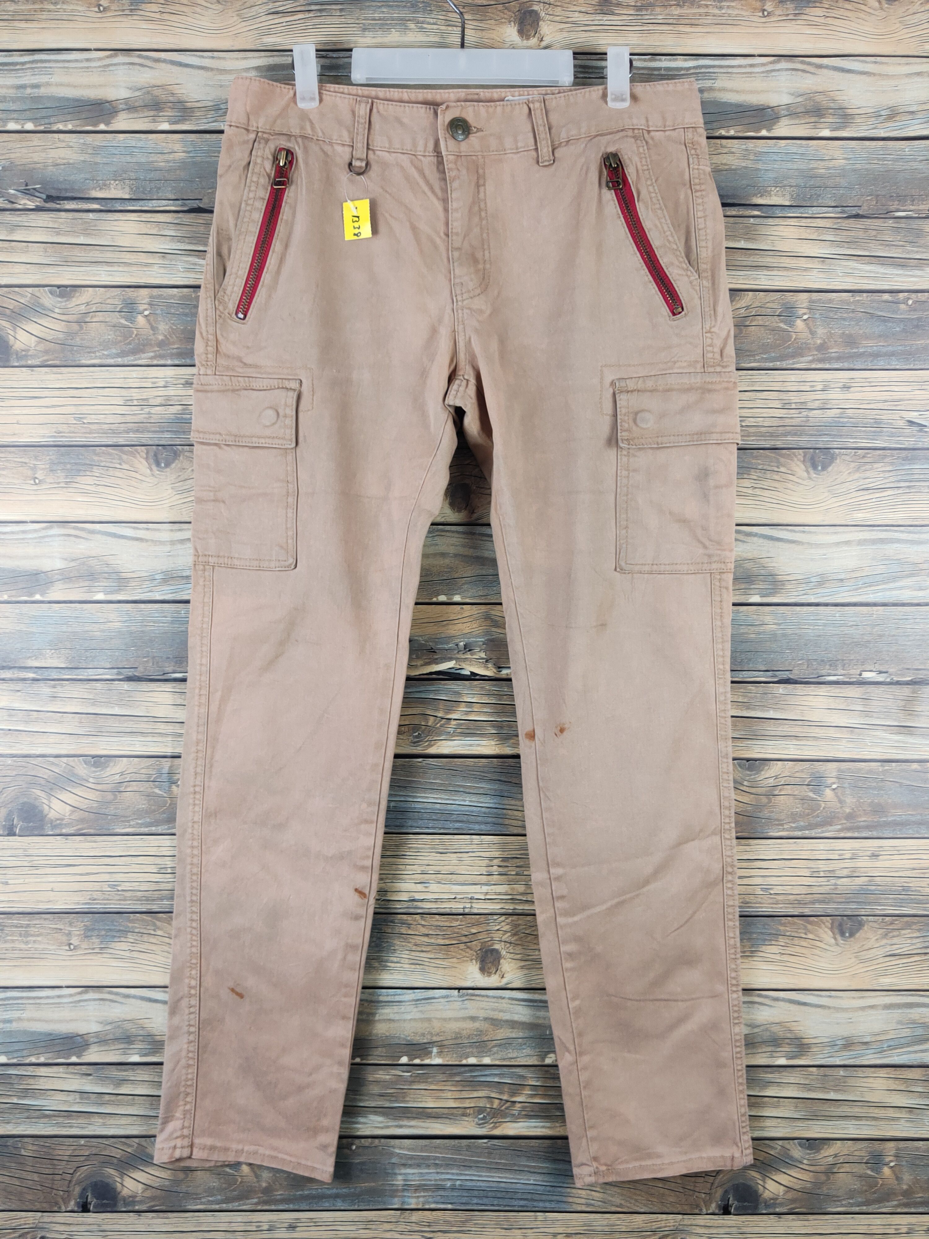 DL Japanese Brand Brown Multipocket Cargo Pants #1338