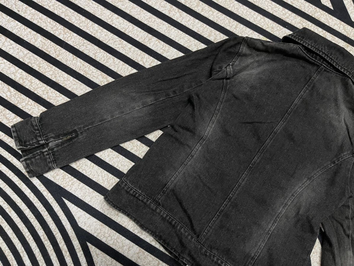 Japanese Brand × Vintage 2000s DIOR INSPIRED DENIM BIKER JACKET ALL BLACK Size S / US 4 / IT 40 - 8 Thumbnail