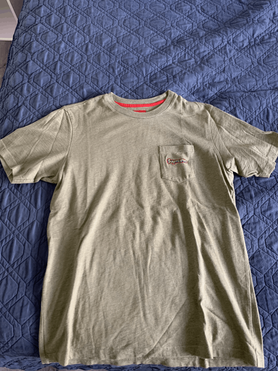 Supreme SS15 Supreme Gonz Logo Pocket Tee Olive Size US L / EU 52-54 / 3 - 1 Thumbnail