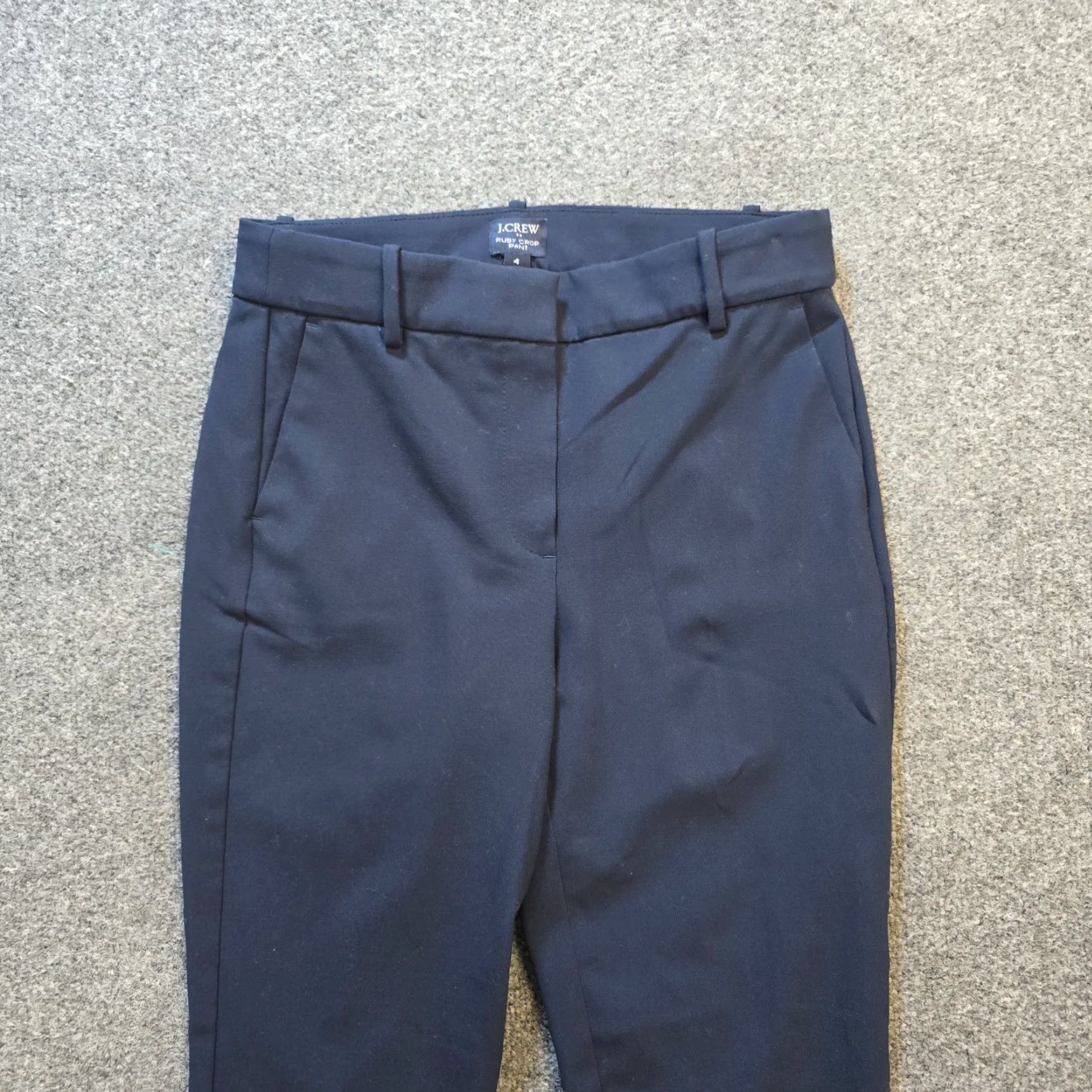 J.Crew J.CREW Pants Women Size 4 Blue Ruby Tapered Flat Front Career Casual Capsule Pants Regular Inseam 27 in Navy Blue? Size 27" / US 4 / IT 40 - 2 Thumbnail