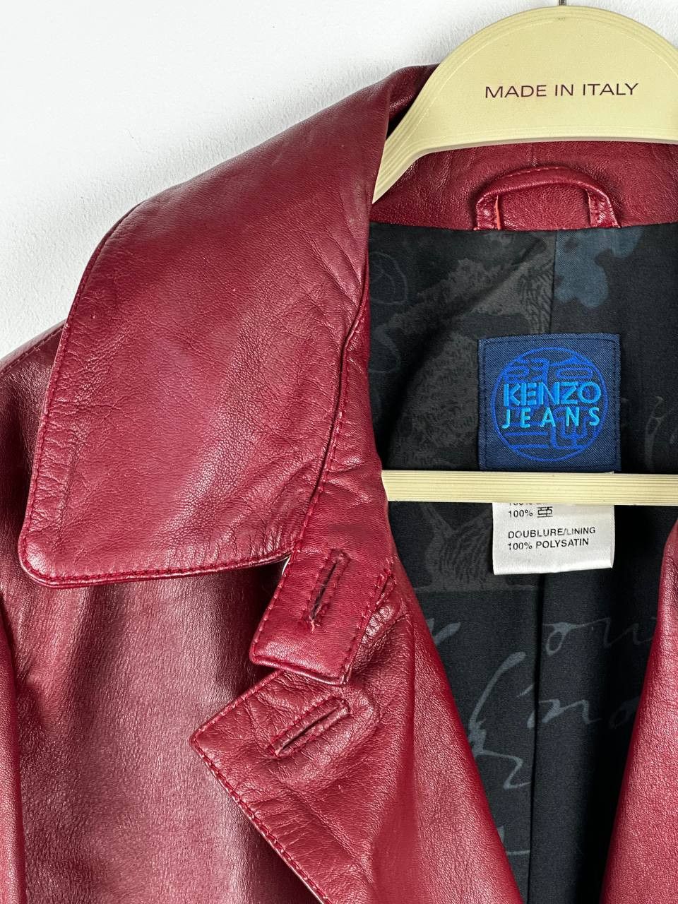 Japanese Brand × Kenzo × Vintage Vintage Kenzo HOMME Leather Japanese Trench Coat Size S / US 4 / IT 40 - 8 Thumbnail
