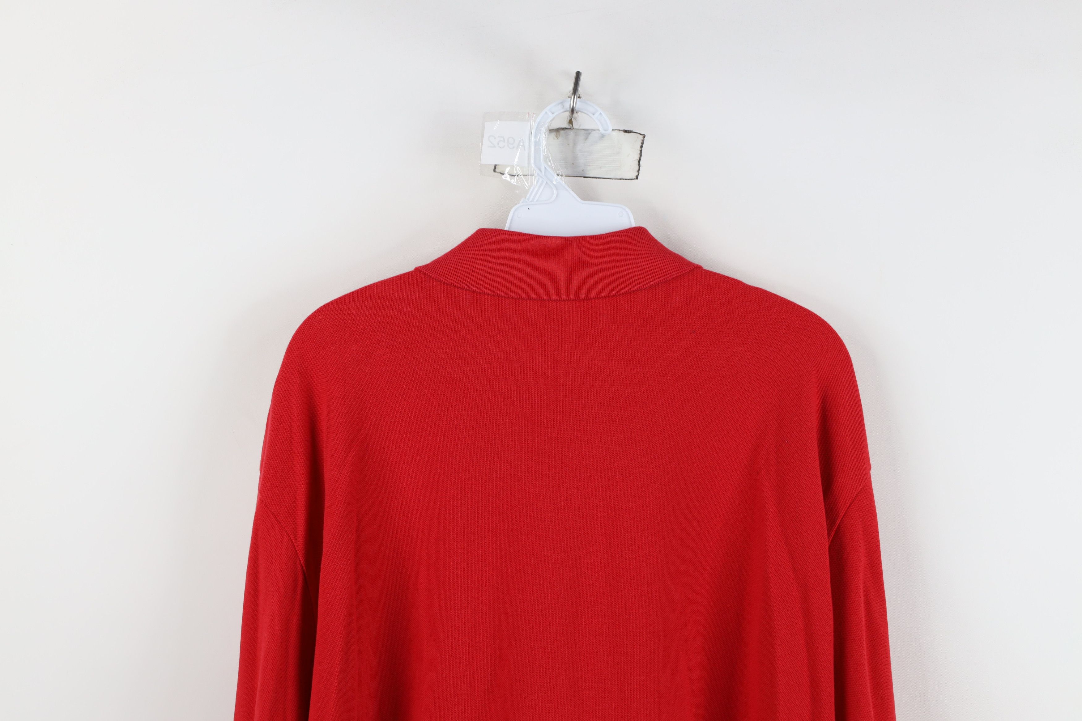 Ralph Lauren Vintage 90s Ralph Lauren Cotton Rugby Long Sleeve Polo Red Size US XL / EU 56 / 4 - 13 Thumbnail