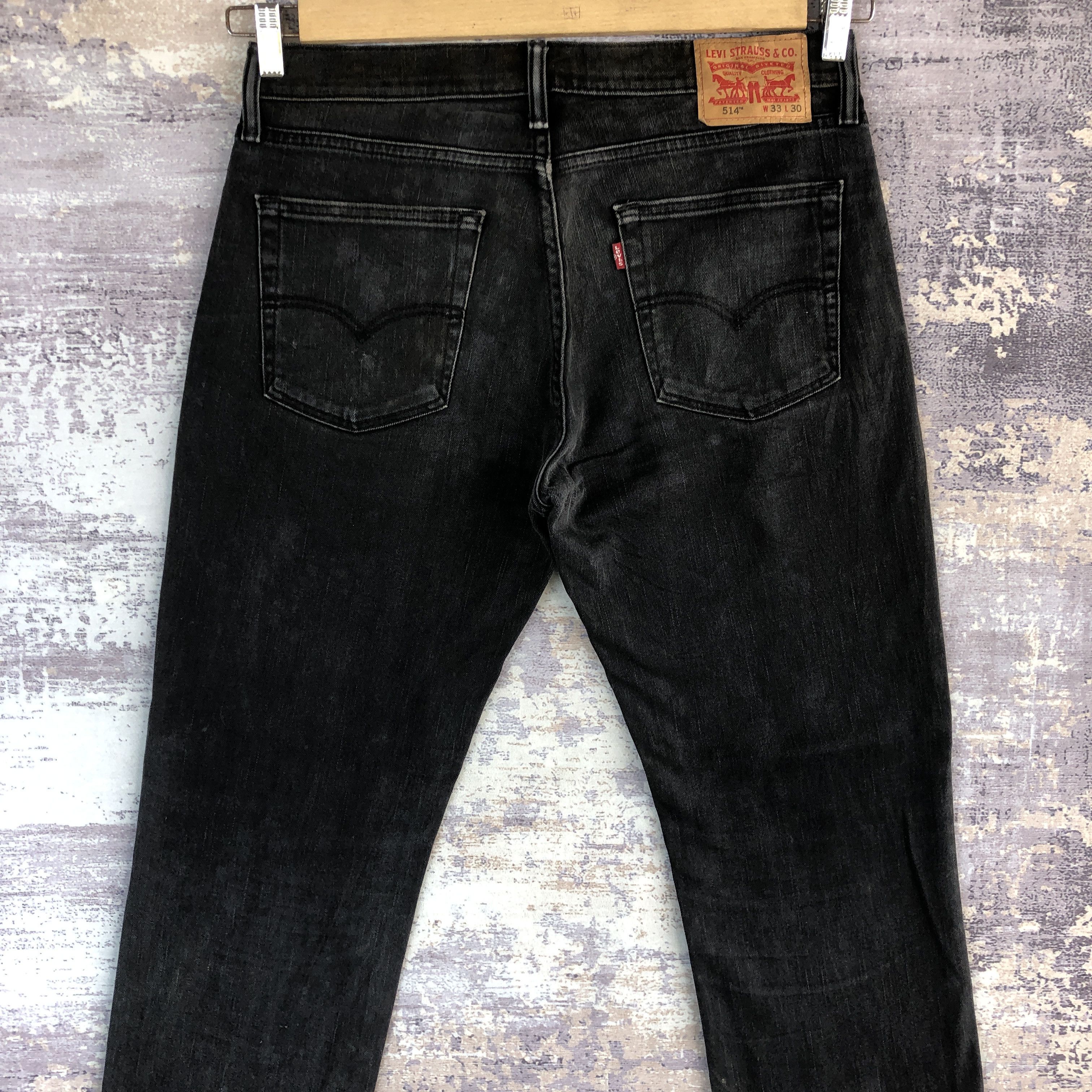 Levi's Vintage Distressed Levis Jeans Levi's 514 Faded Black Denim Size US 34 / EU 50 - 4 Thumbnail