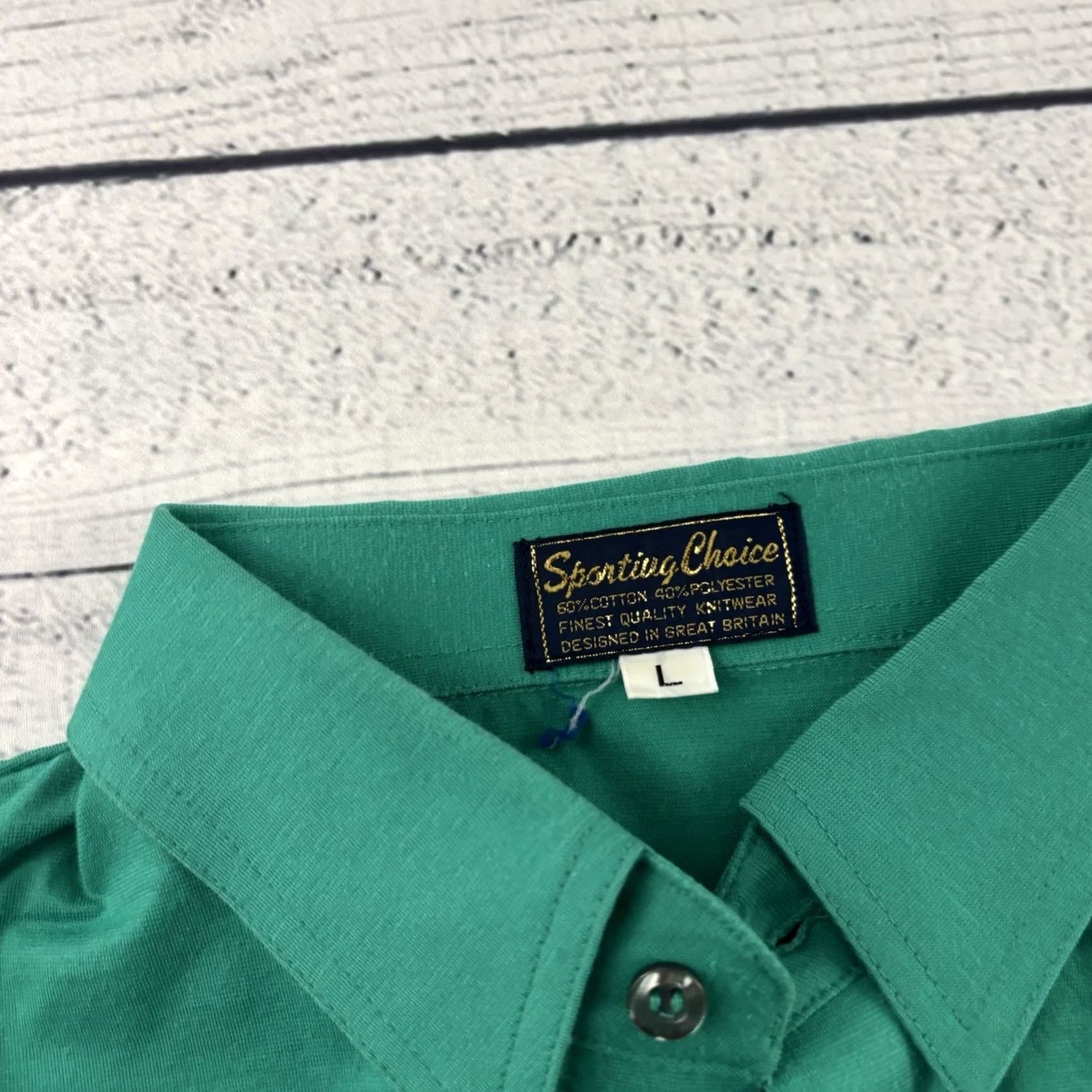Vintage VINTAGE Sporting Choice Carnoustie Scotland Short Sleeve Golf Polo Shirt Men L Green Shirt Mens Size US L / EU 52-54 / 3 - 2 Thumbnail